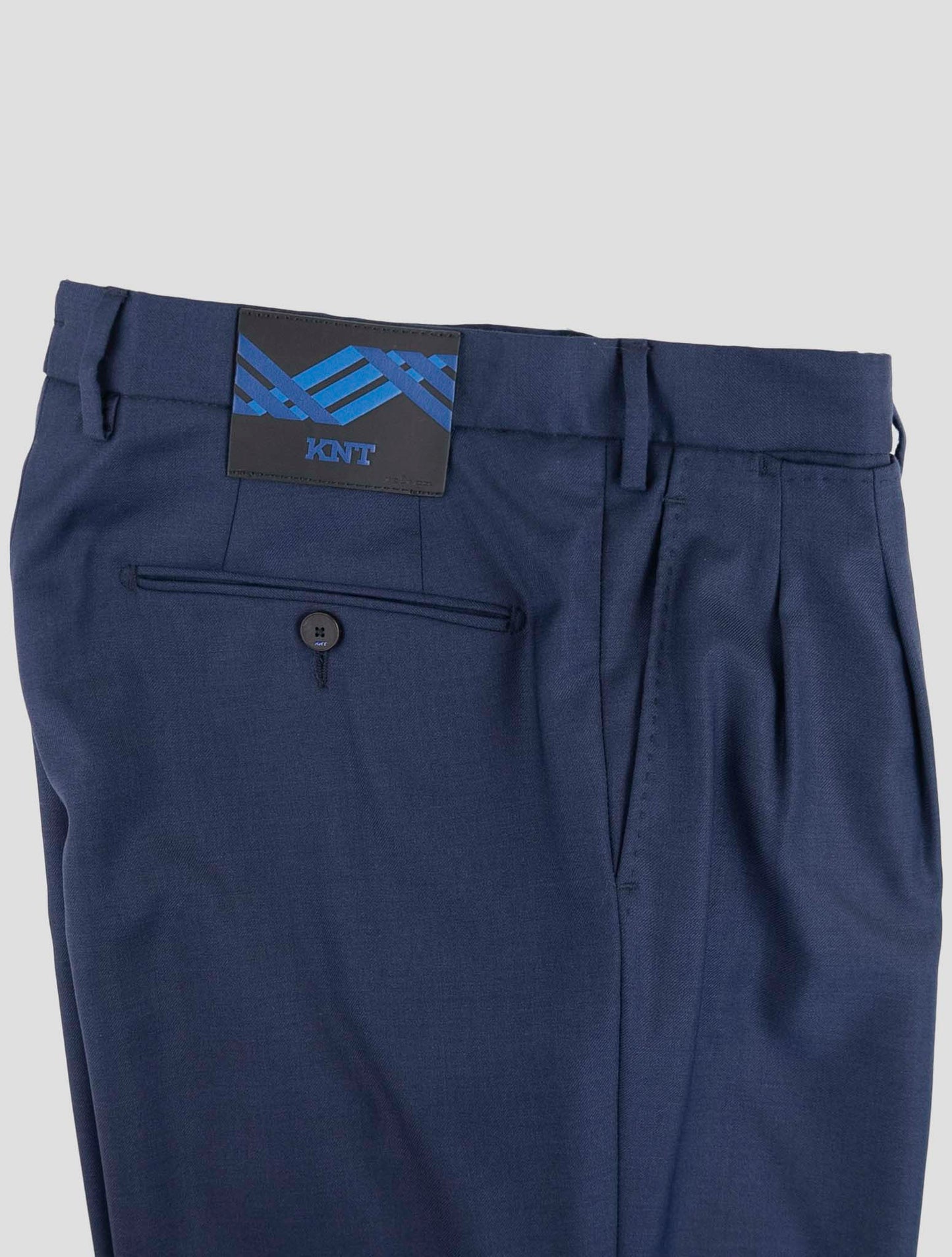Kiton Knt Blue Virgin Wool Pants