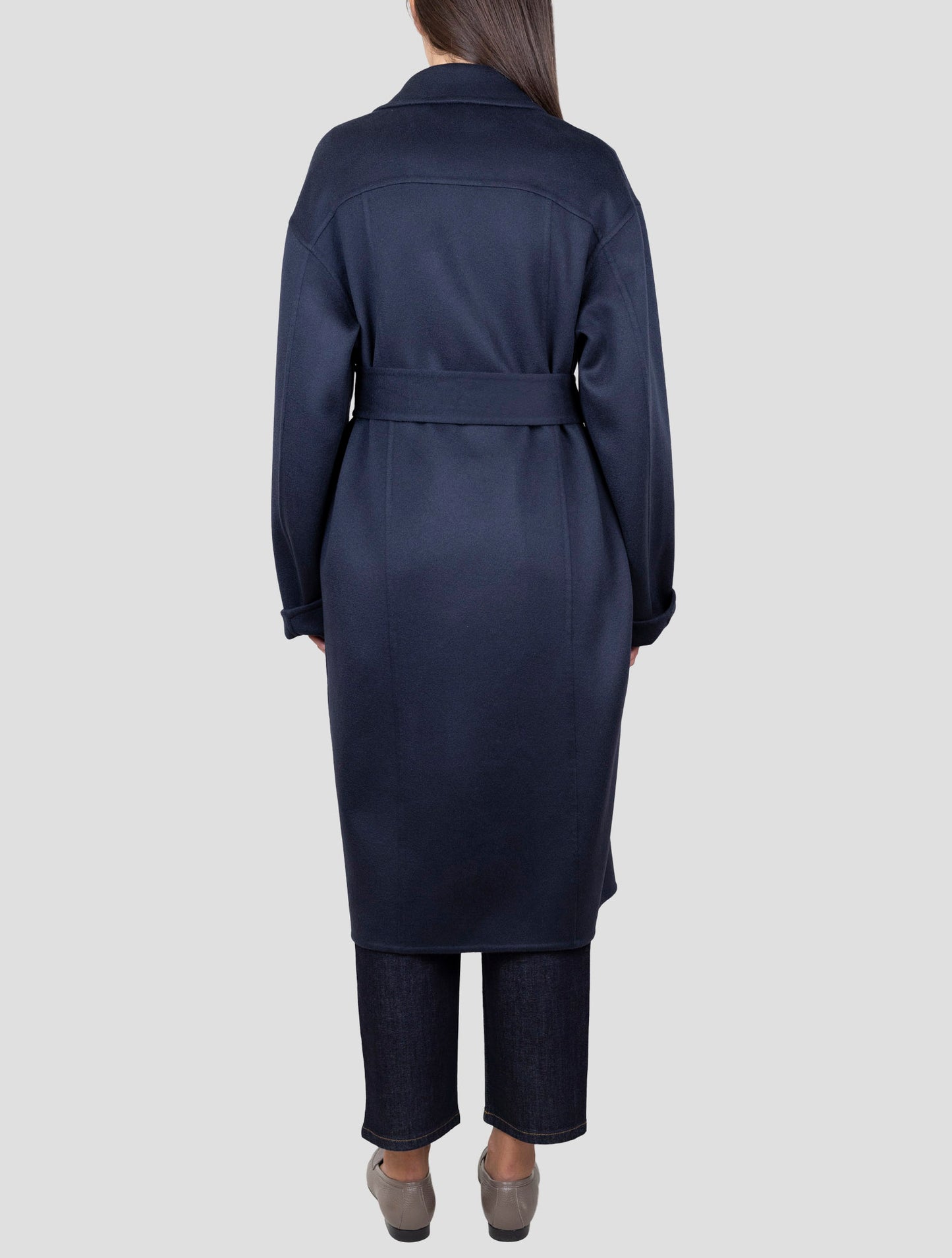 Kiton Dark Blue Cashmere Overcoat