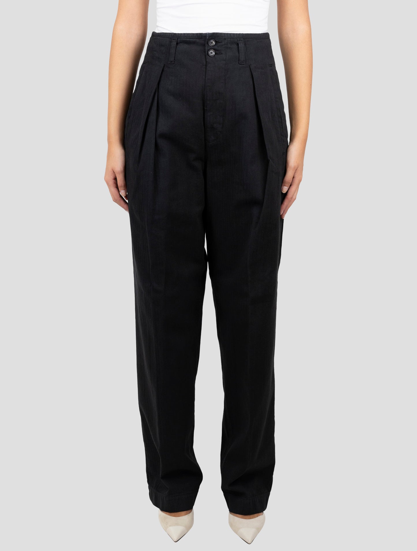 Kiton Black Cotton Cashmere Ea Jeans