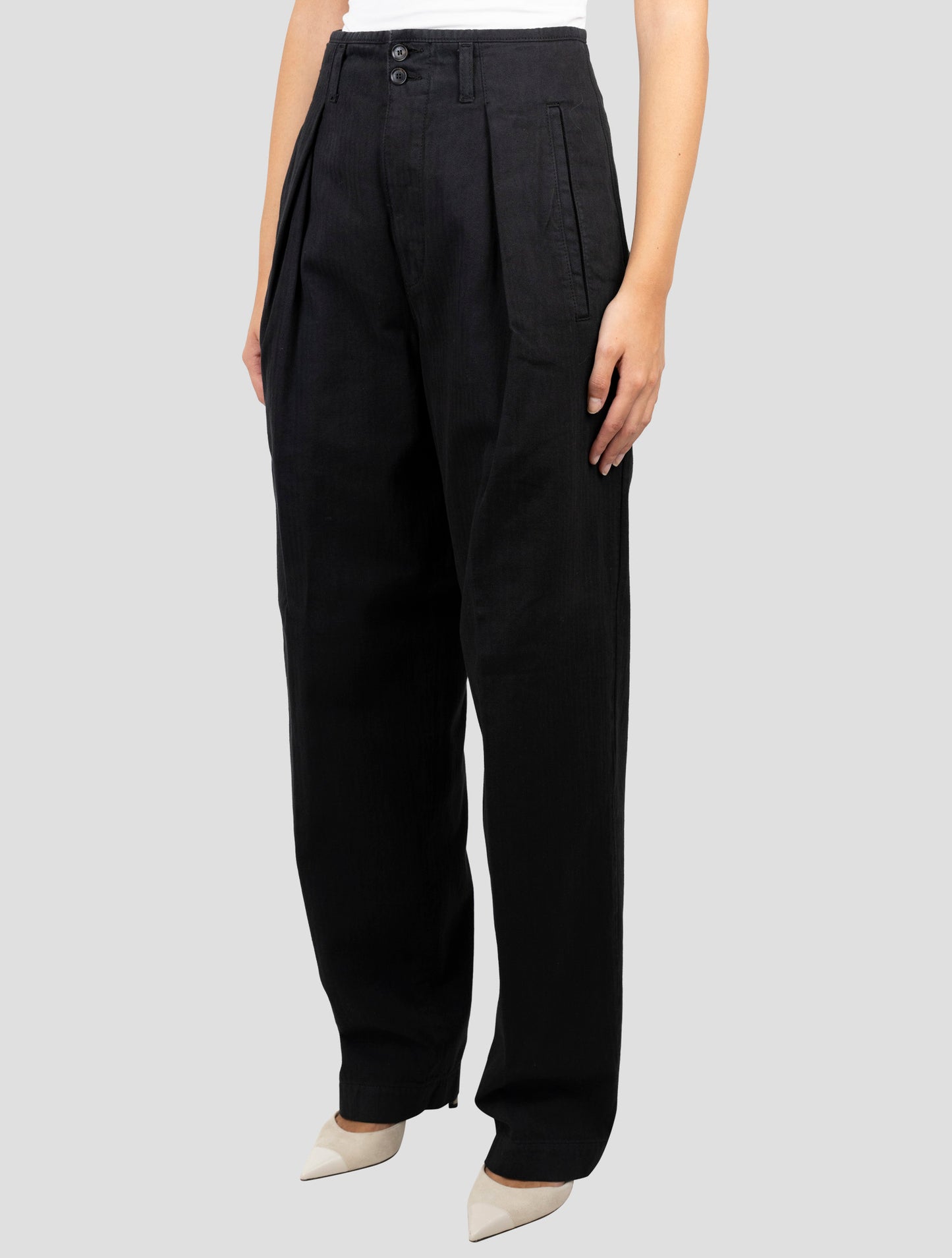Kiton Black Cotton Cashmere Ea Jeans
