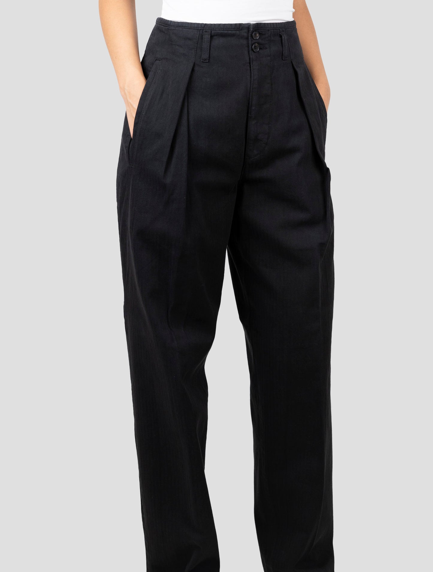 Kiton Black Cotton Cashmere Ea Jeans