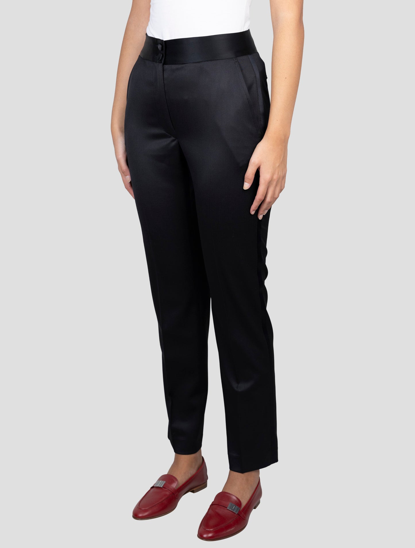Kiton Black Virgin Wool Ea Pants