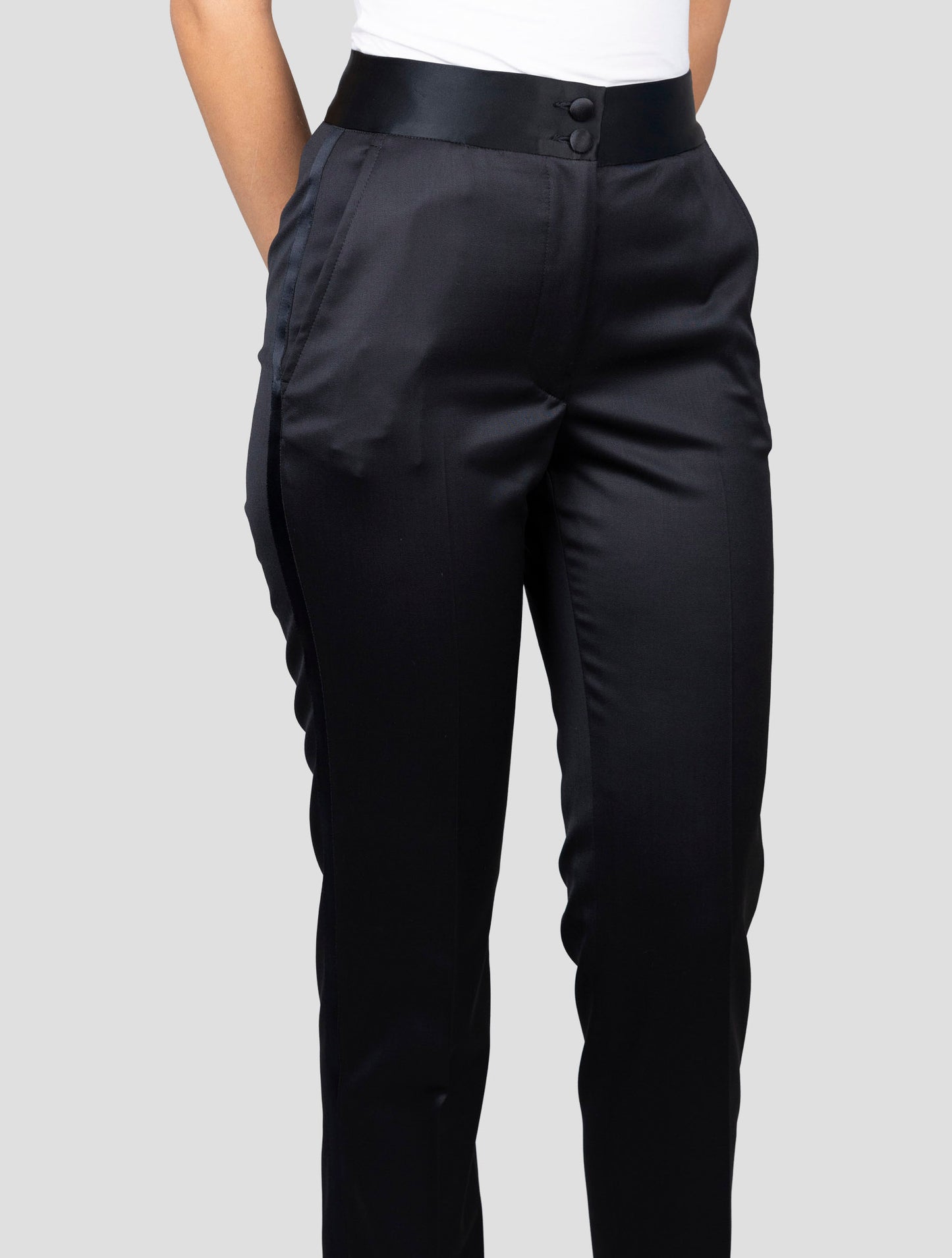 Kiton Black Virgin Wool Ea Pants