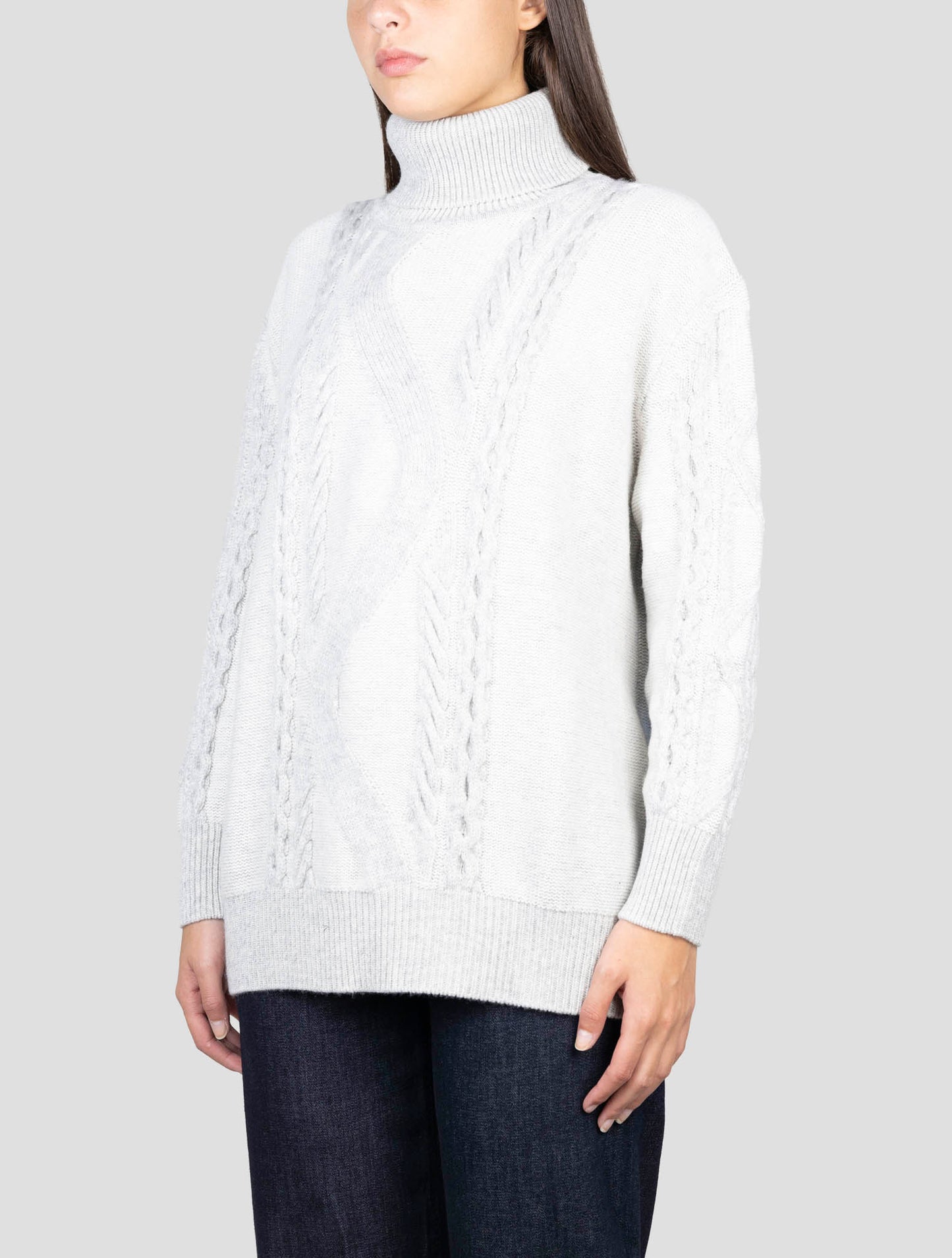 Kiton Gray Cashmere Sweater Turtleneck
