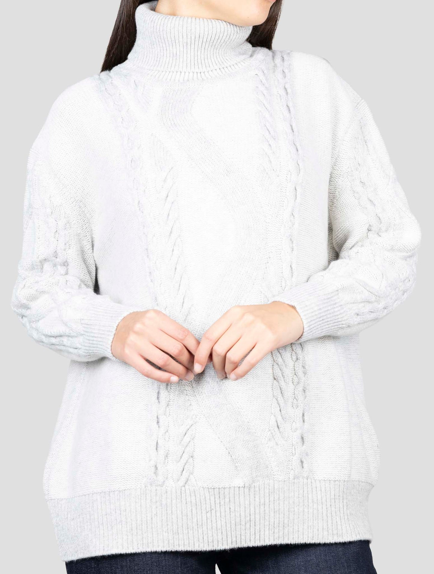 Kiton Gray Cashmere Sweater Turtleneck