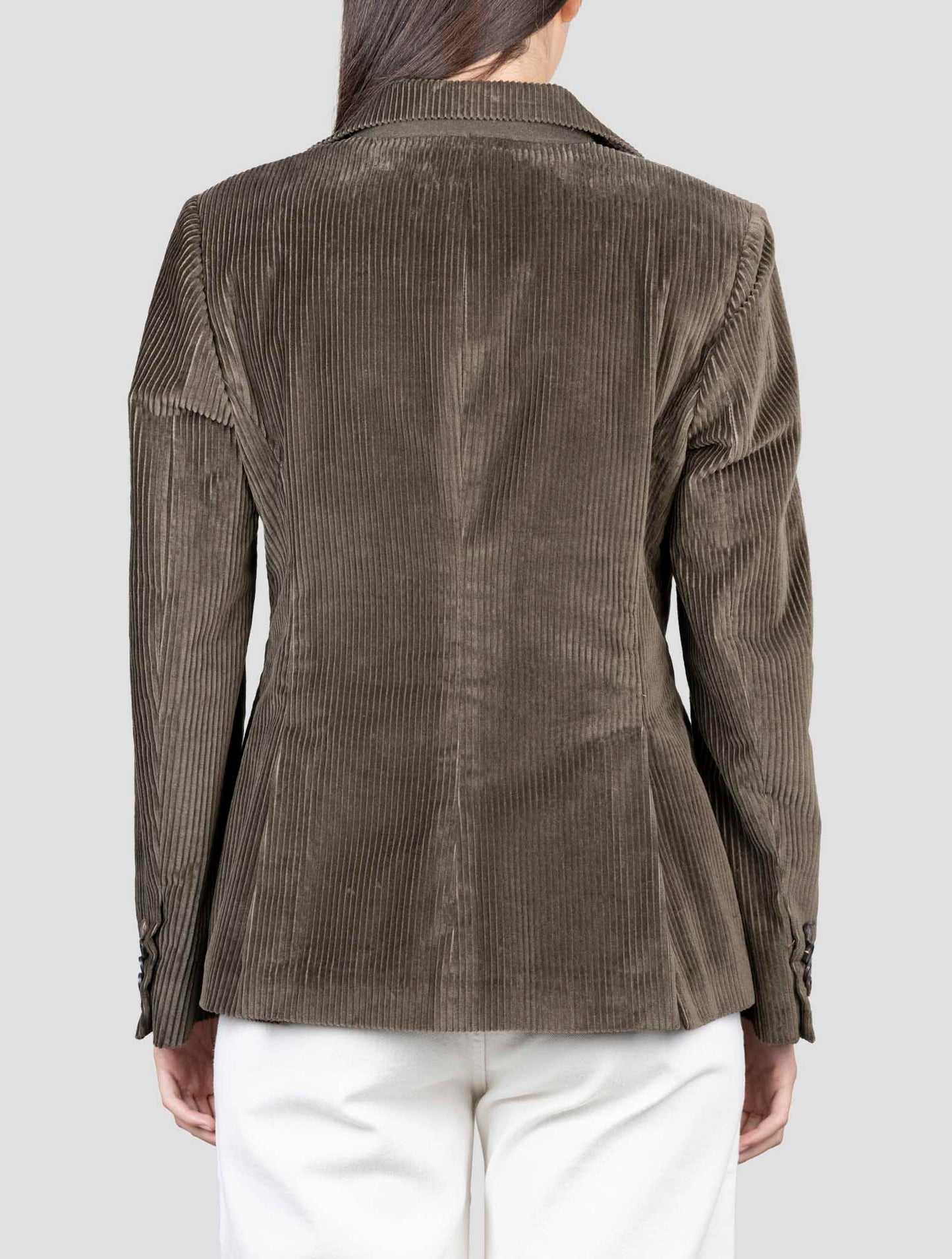 Kiton Brown Cotton Velvet Blazer