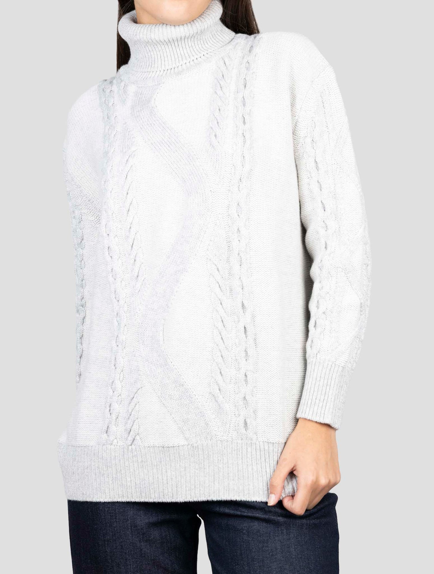 Kiton Gray Cashmere Sweater Turtleneck