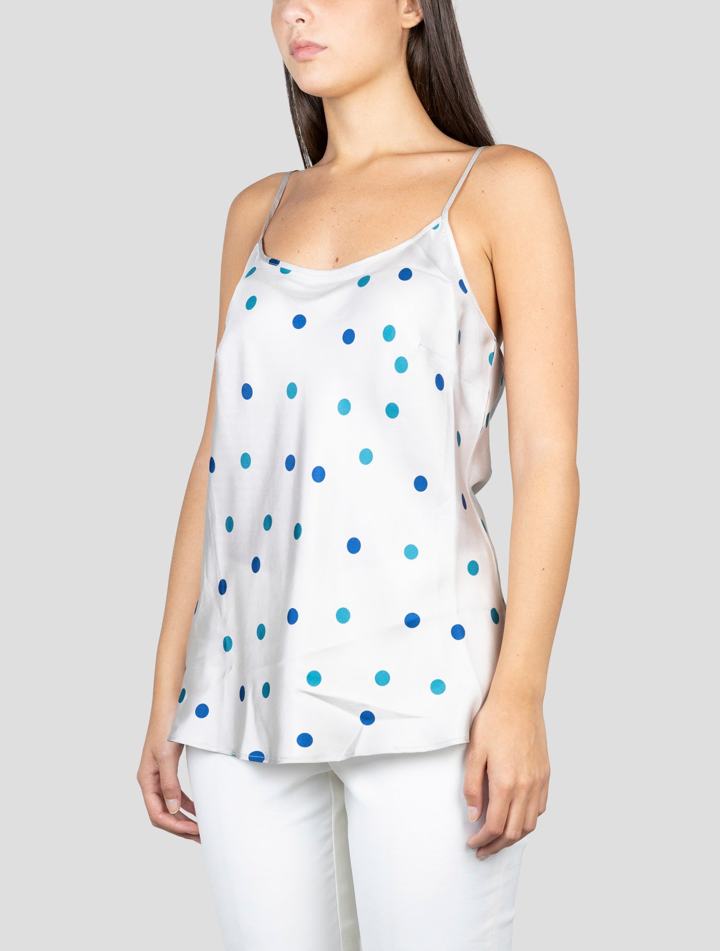 Kiton Gray Blue Silk Tank Top