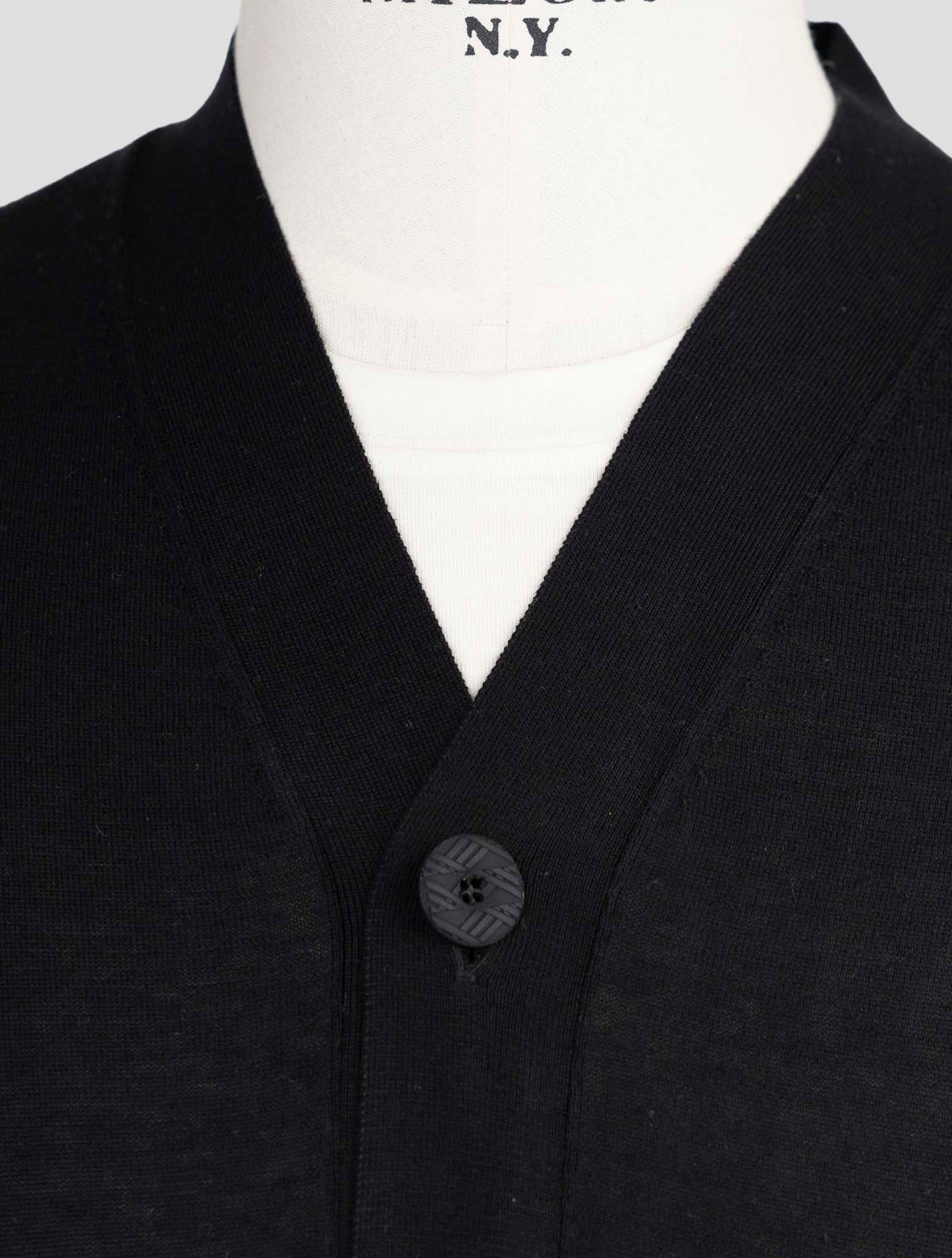 Kiton Knt Black Cotton Sweater Cardigan