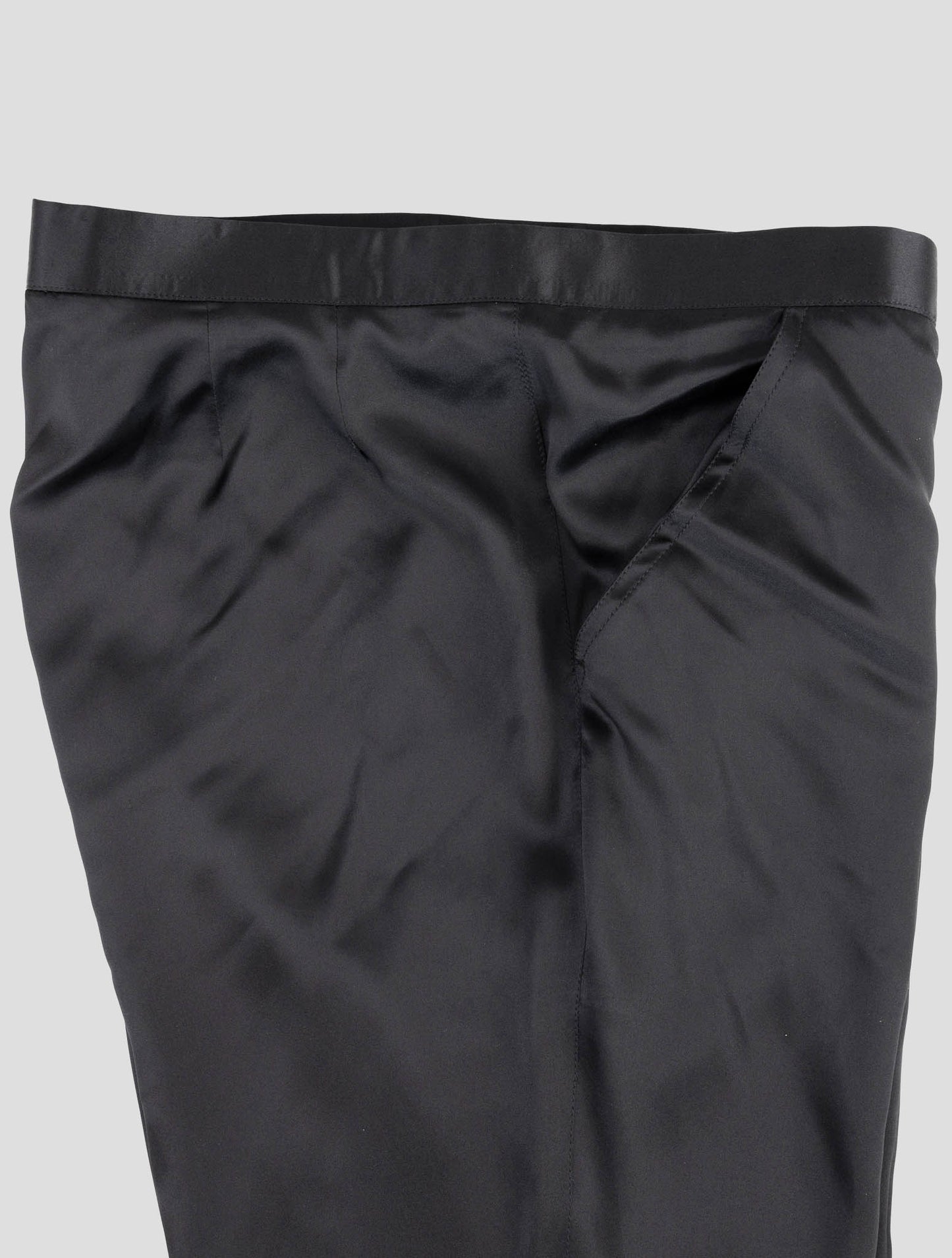 Kiton Knt Black Silk Pants