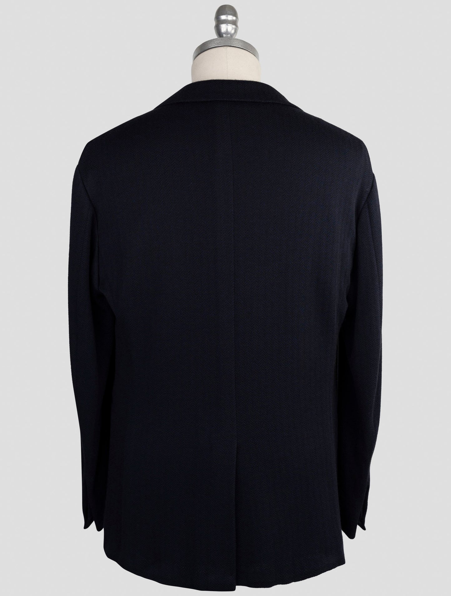 Kiton Knt Blue Cashmere Cotton Blazer