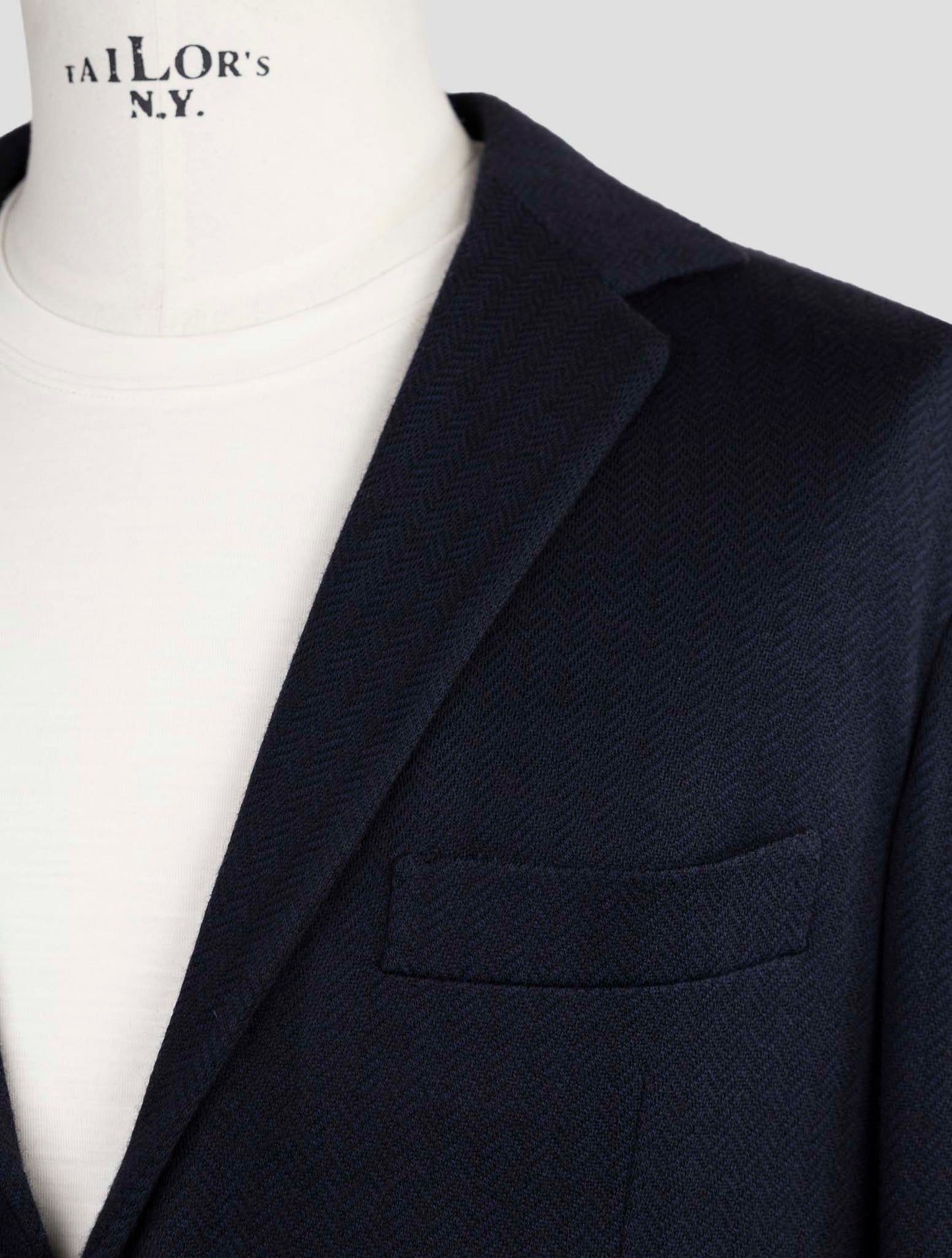 Kiton Knt Blue Cashmere Cotton Blazer