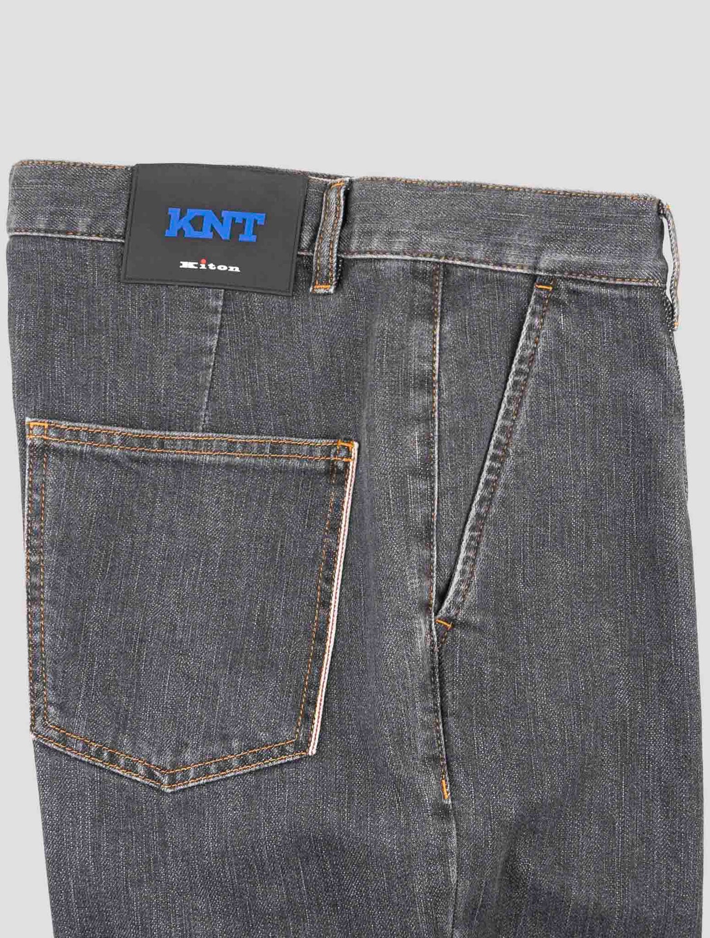 Kiton Knt Gray Cotton Pe Jeans