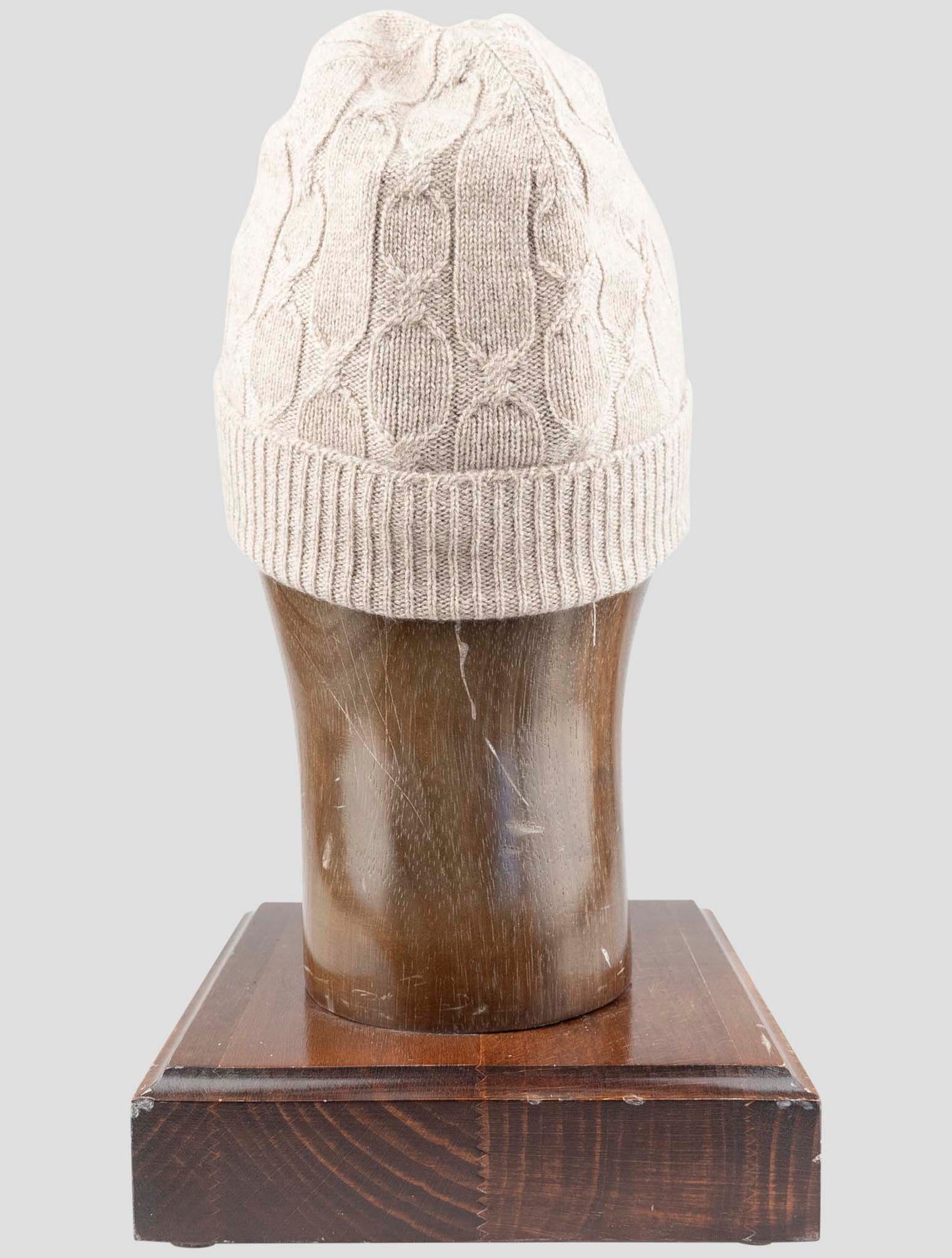 Kiton Beige Cashmere Beanie Hat