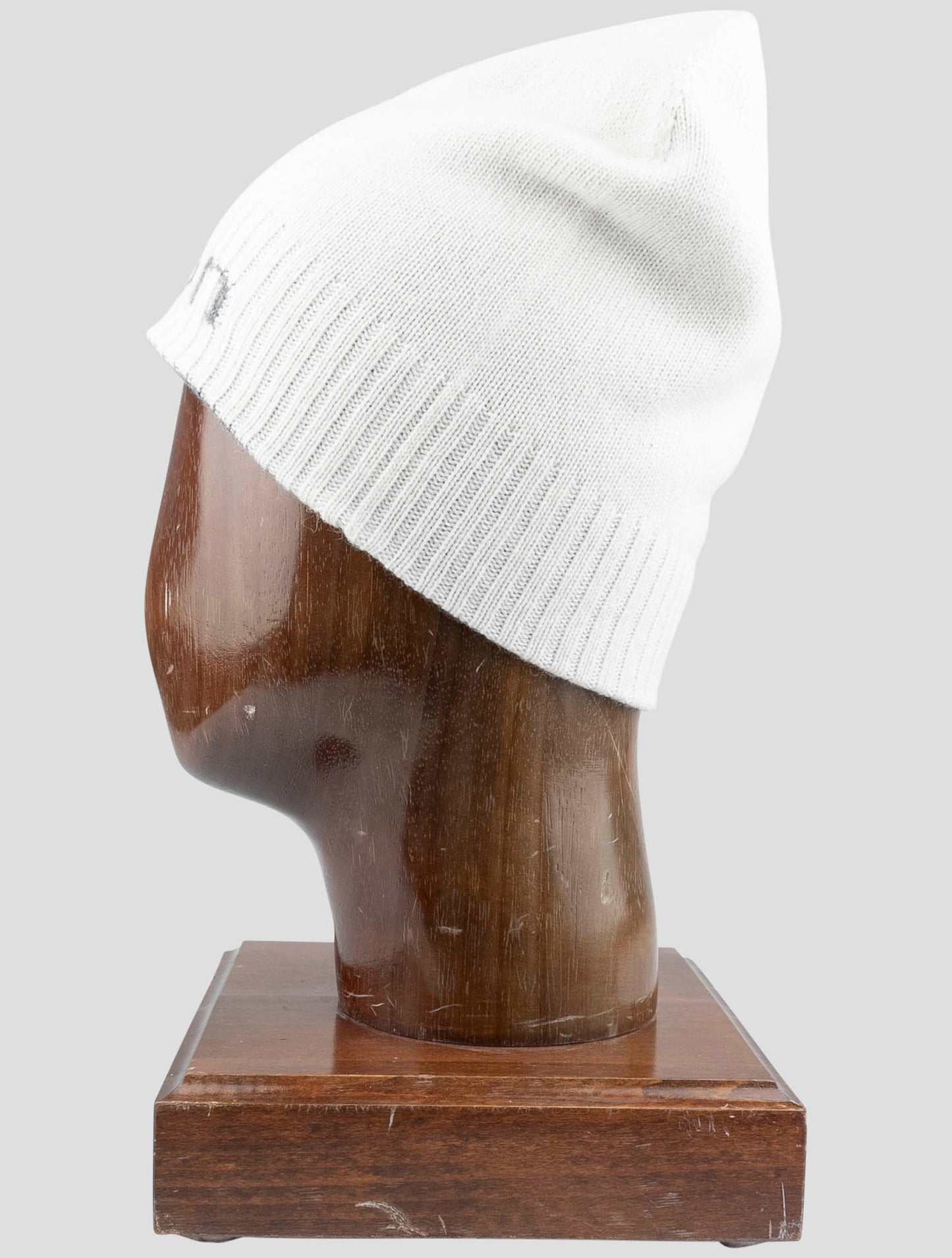 Kiton White Cashmere Beanie Hat