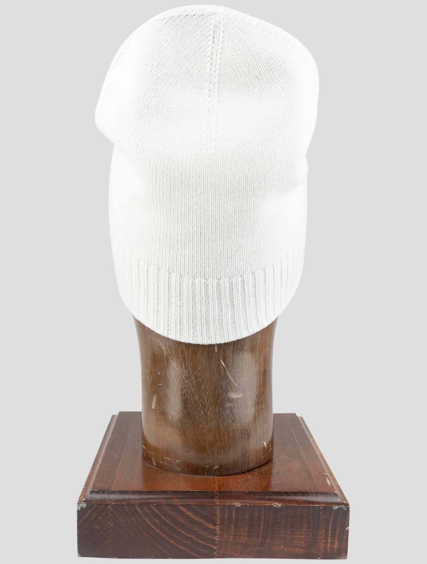 Kiton White Cashmere Beanie Hat