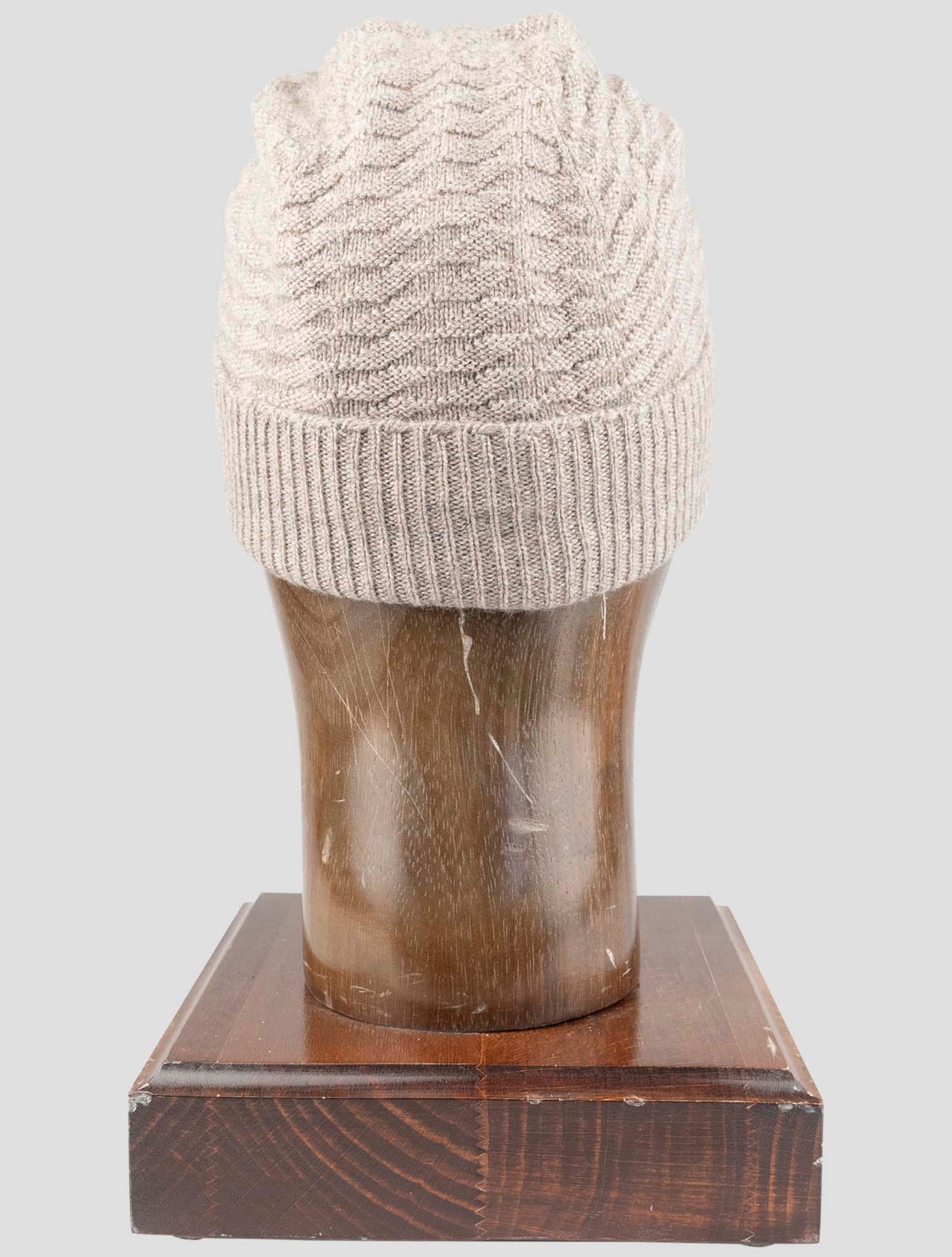 Kiton Brown Cashmere Beanie Hat