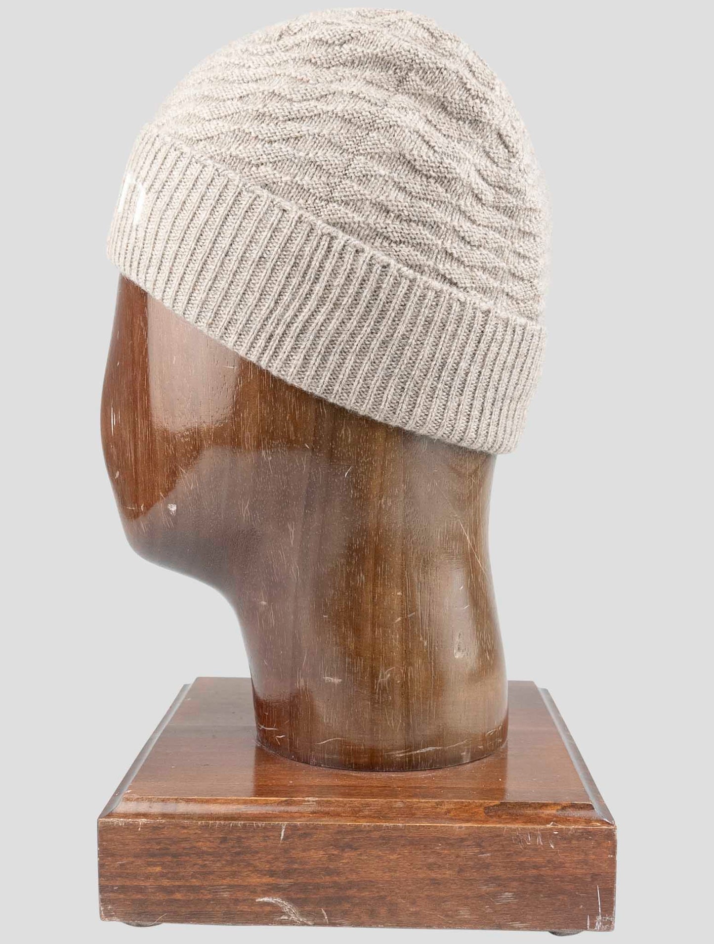 Kiton Brown Cashmere Beanie Hat