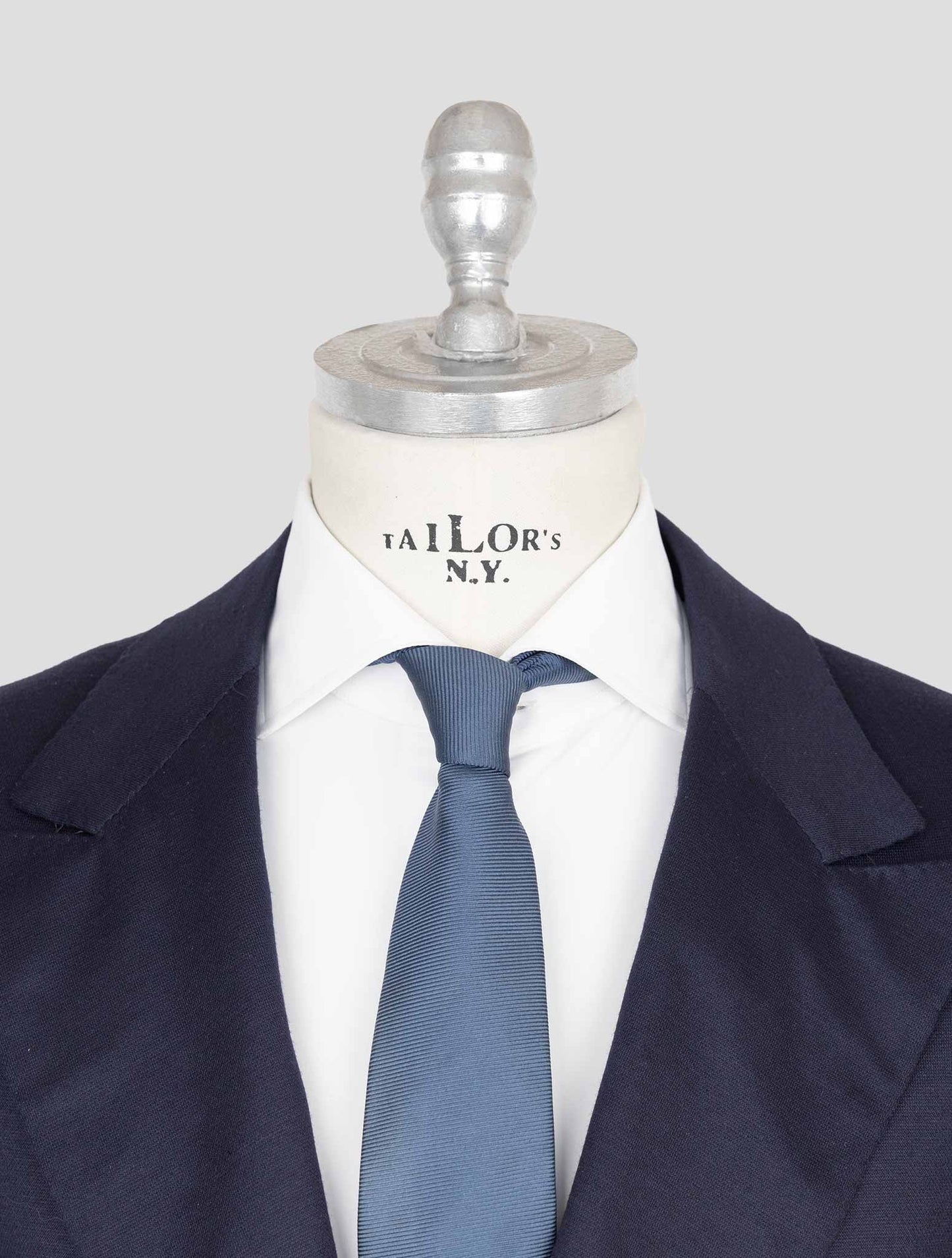 Kiton Knt Blue Wool Double Breasted Suit