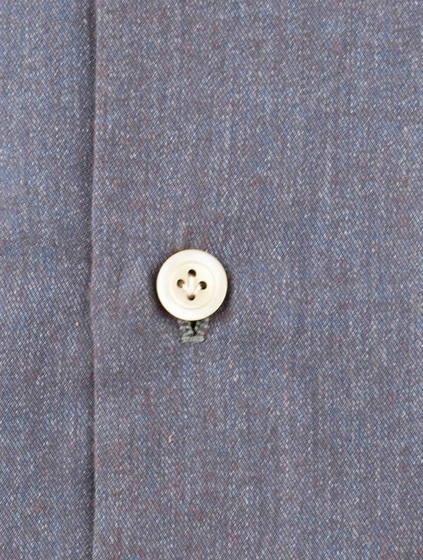 Kiton Blue Brown Cotton Shirt