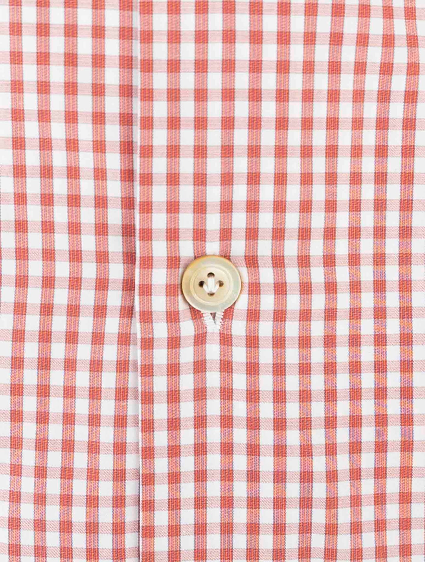Kiton Red White Cotton Shirt