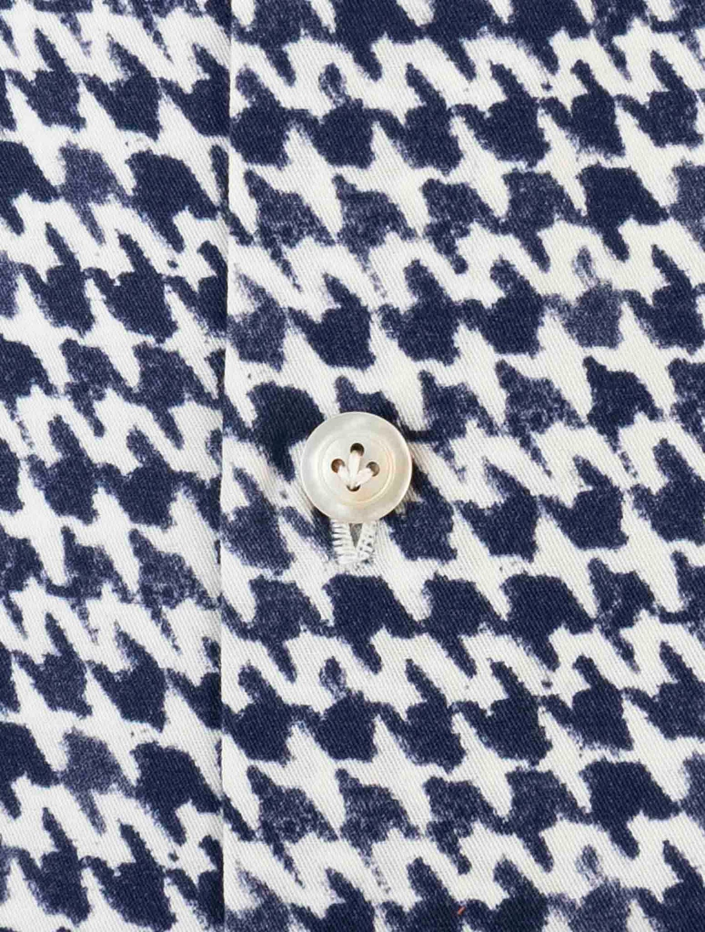 Kiton Blue White Cotton Shirt