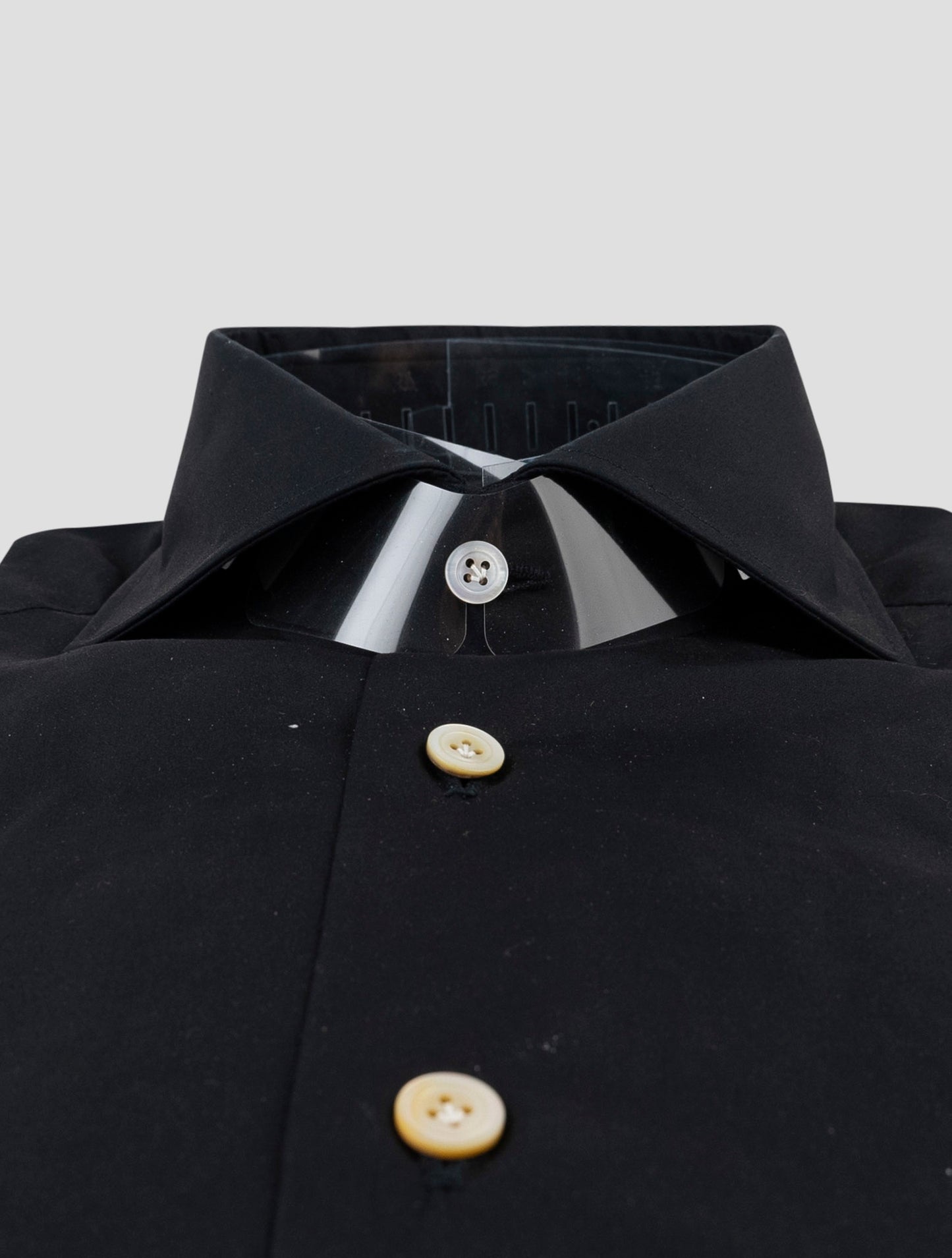 Kiton Black Cotton Shirt