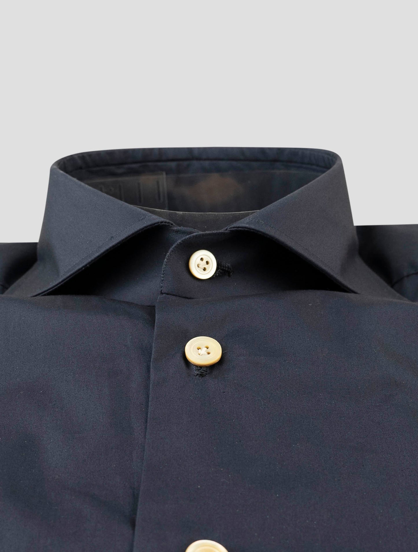 Kiton Blue Cotton Shirt