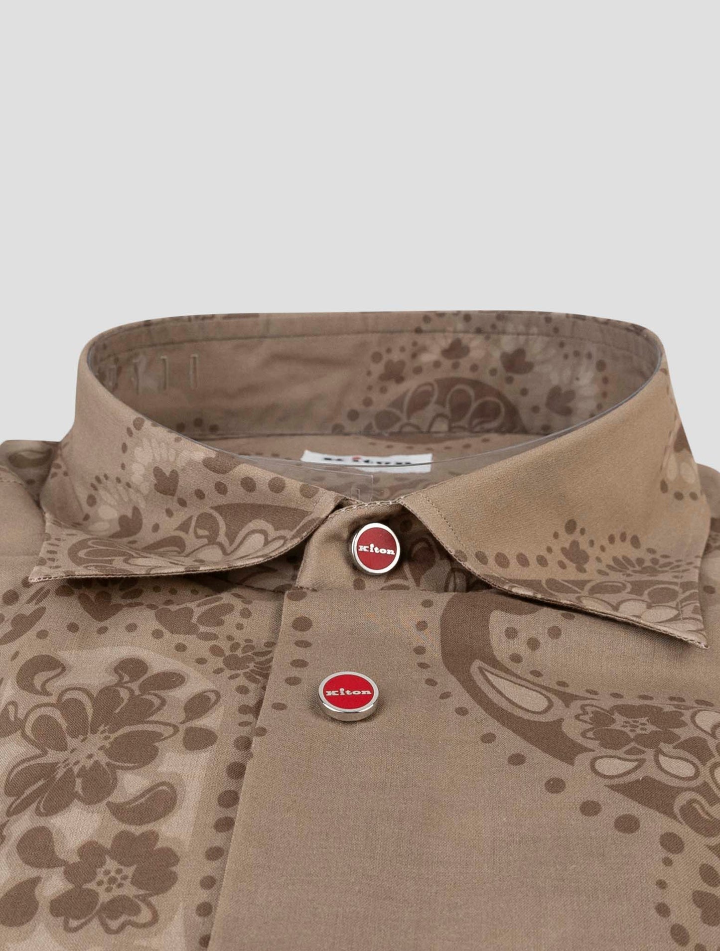 Kiton Brown Cotton Shirt
