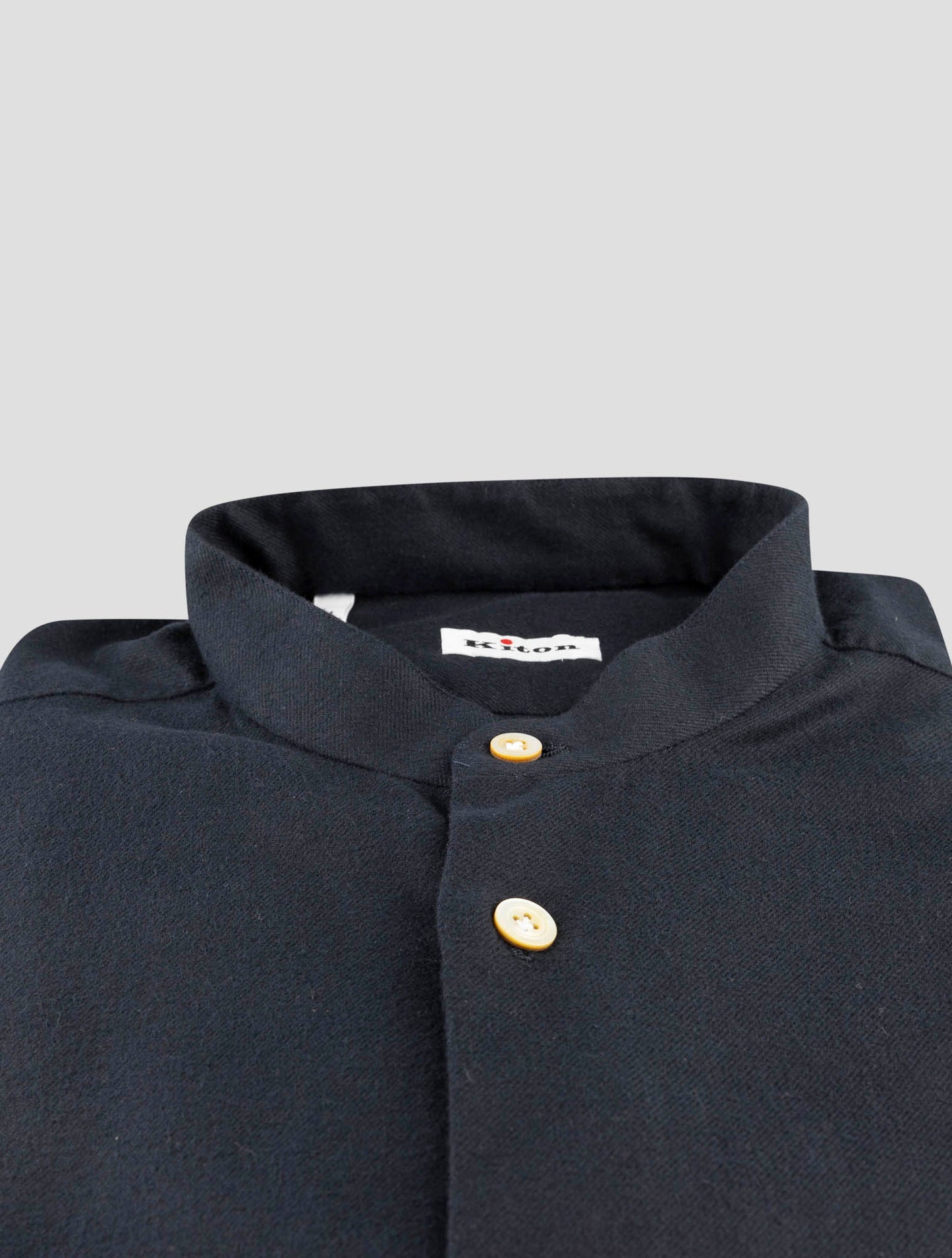 Kiton Black Cotton Shirt