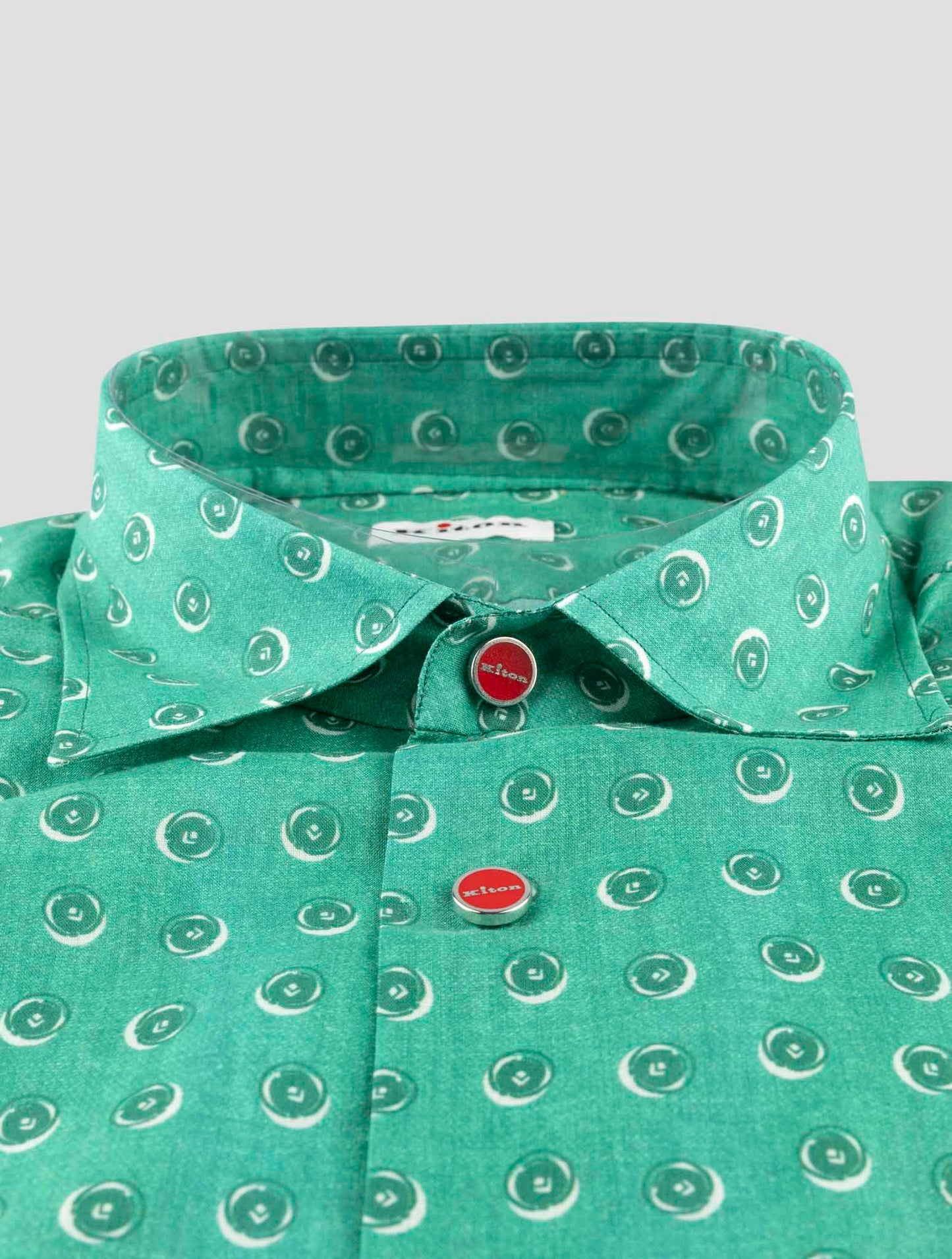 Kiton Green Cotton Shirt