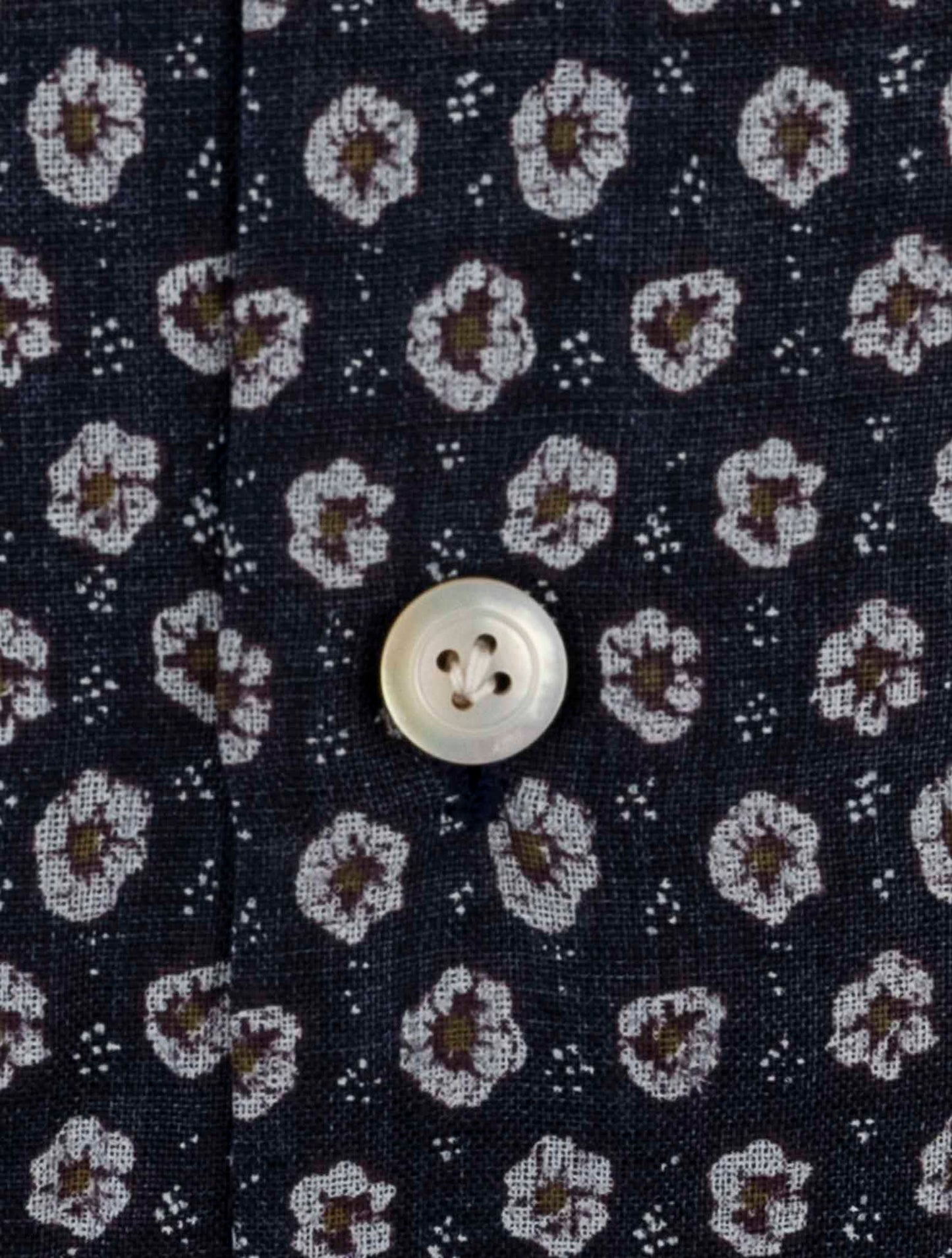 Kiton Blue Linen Shirt