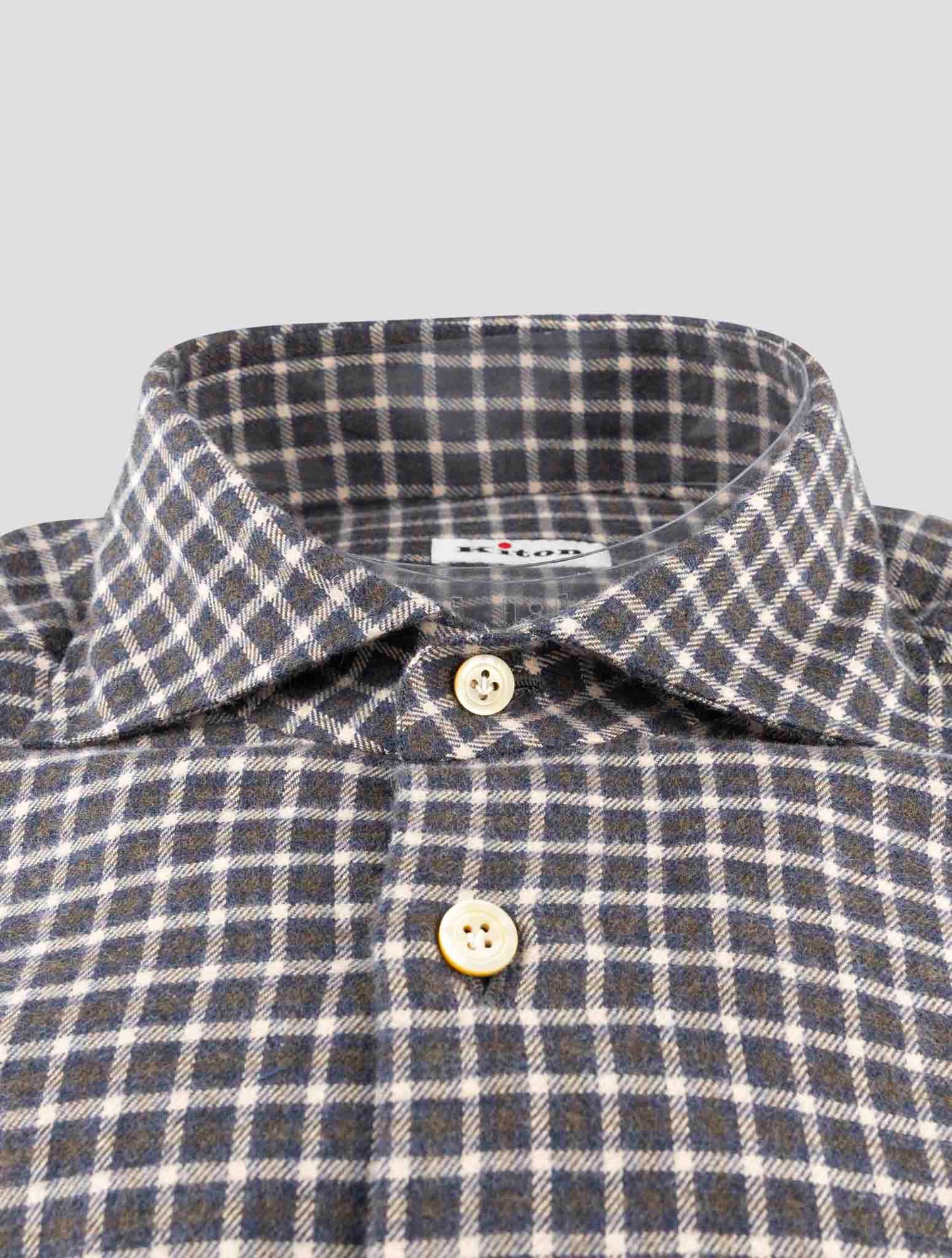 Kiton Brown Cotton Shirt
