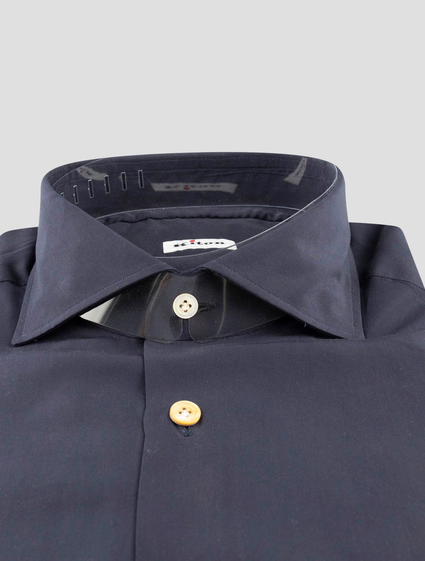Kiton Dark Blue Lyocell Shirt