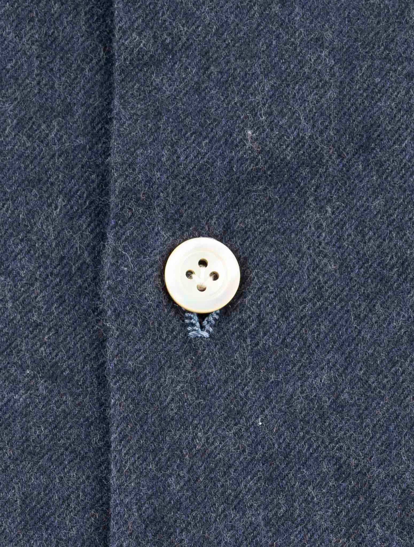 Kiton Blue Cotton Shirt