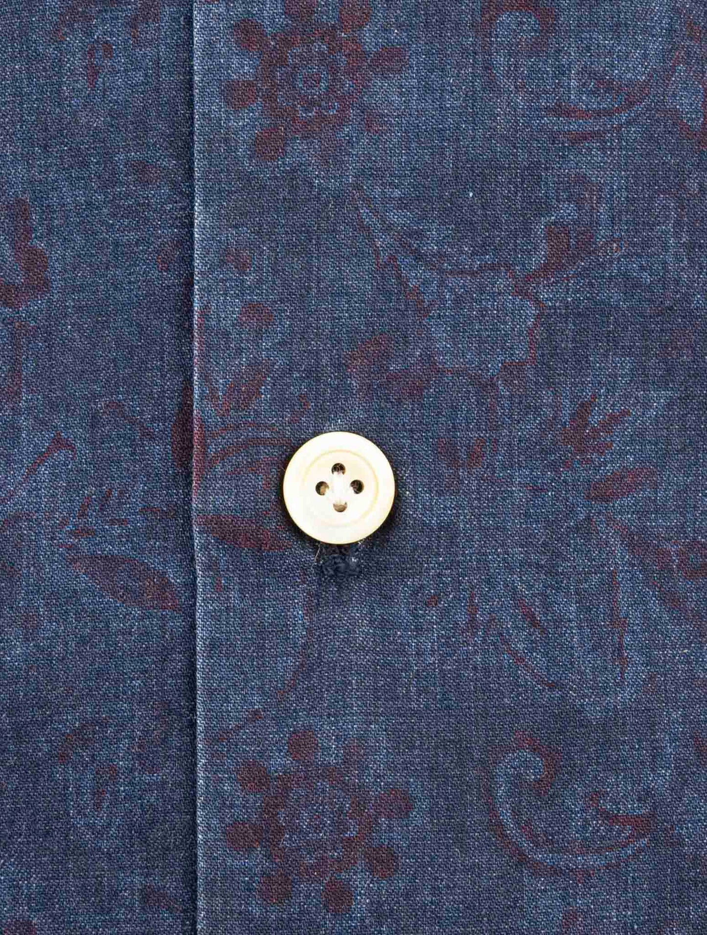 Kiton Blue Cotton Shirt