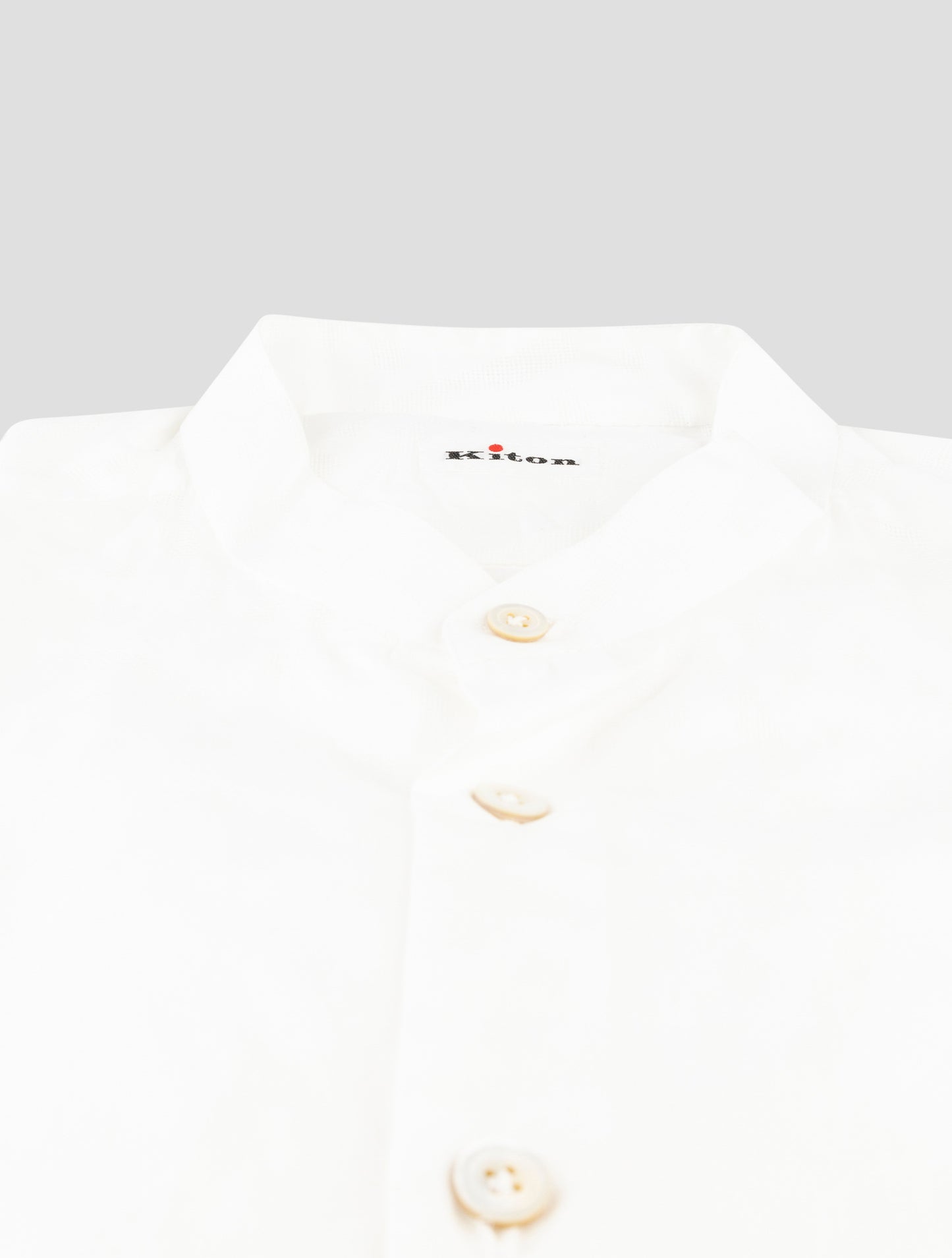 Kiton White Cotton Shirt