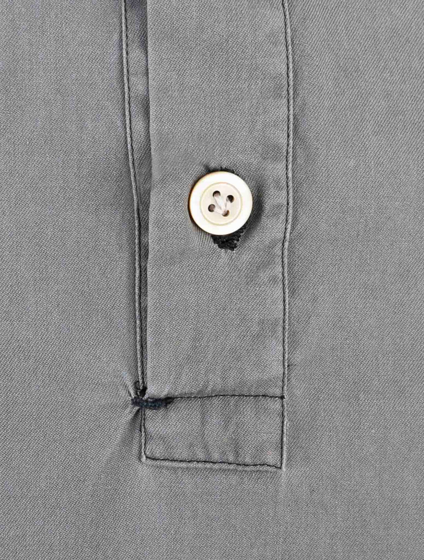 Kiton Gray Cotton Sweater Polo