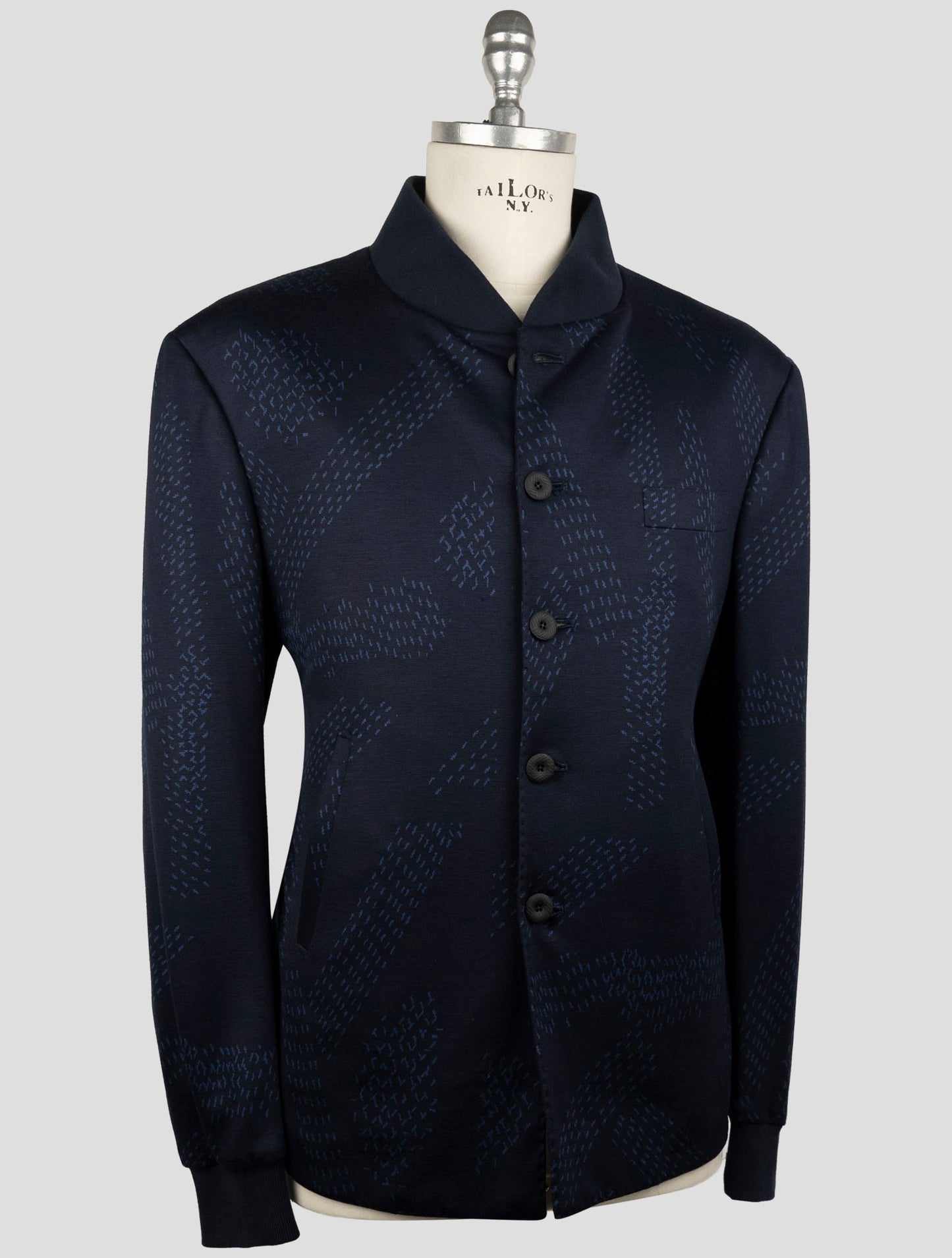 Kiton Knt Blue Wool Suit