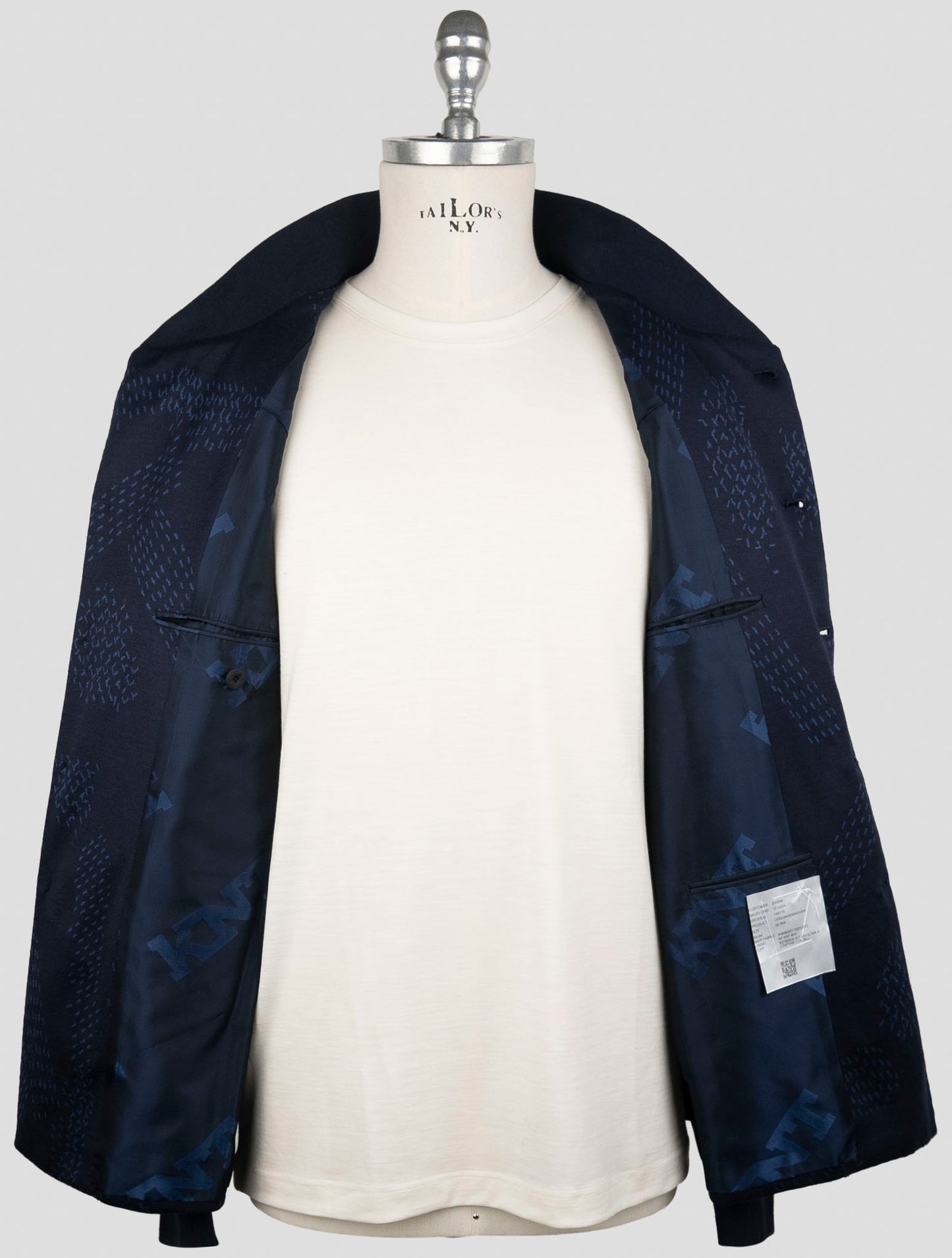 Kiton Knt Blue Wool Suit