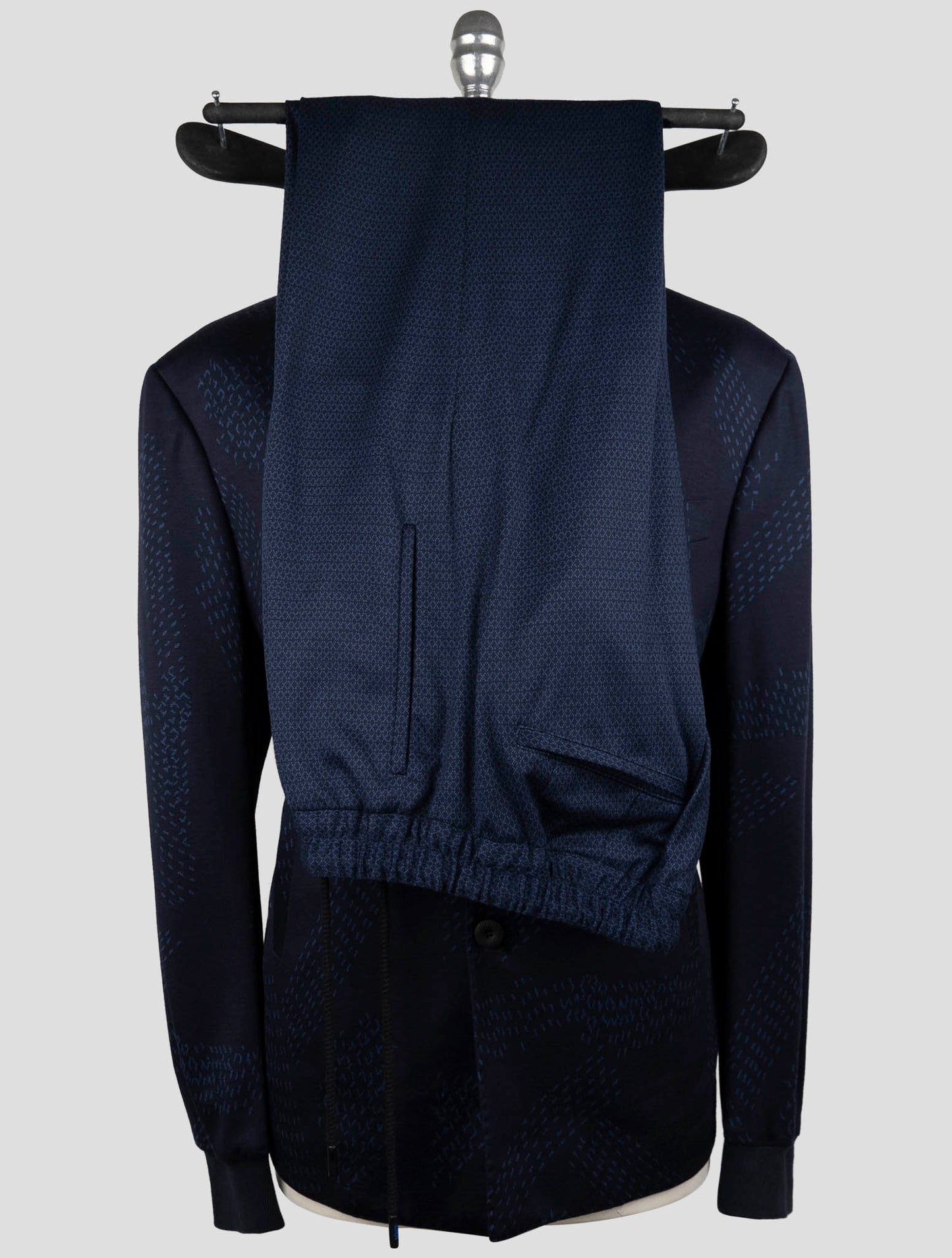 Kiton Knt Blue Wool Suit