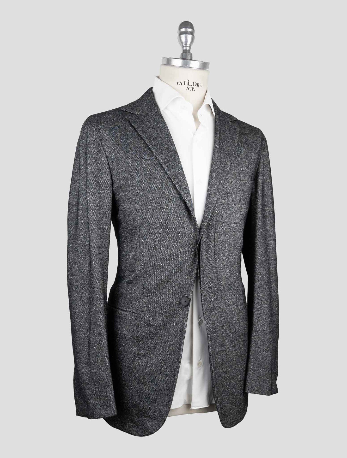Kiton Knt Gray Cashmere Silk Suit