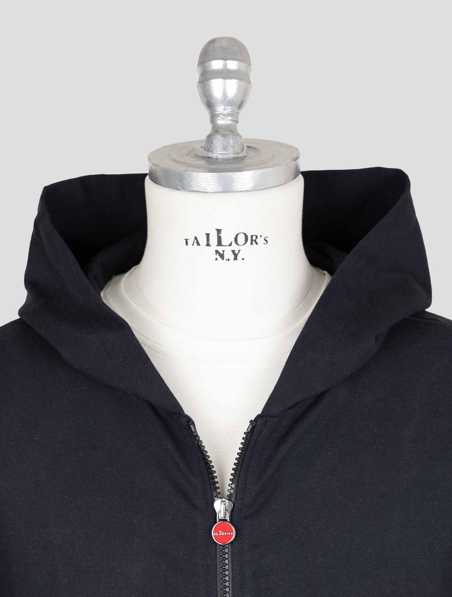 Kiton Black Cotton Ea Sweater Full Zip