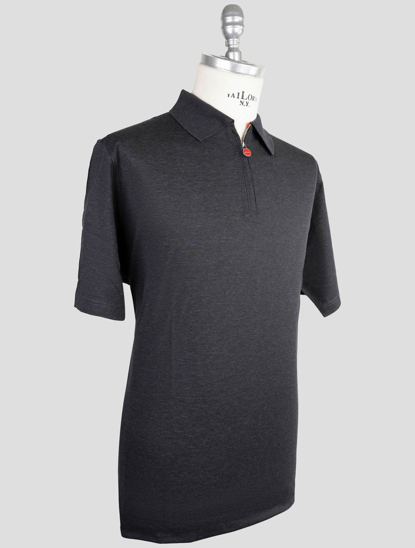 Kiton Dark Gray Cotton Polo