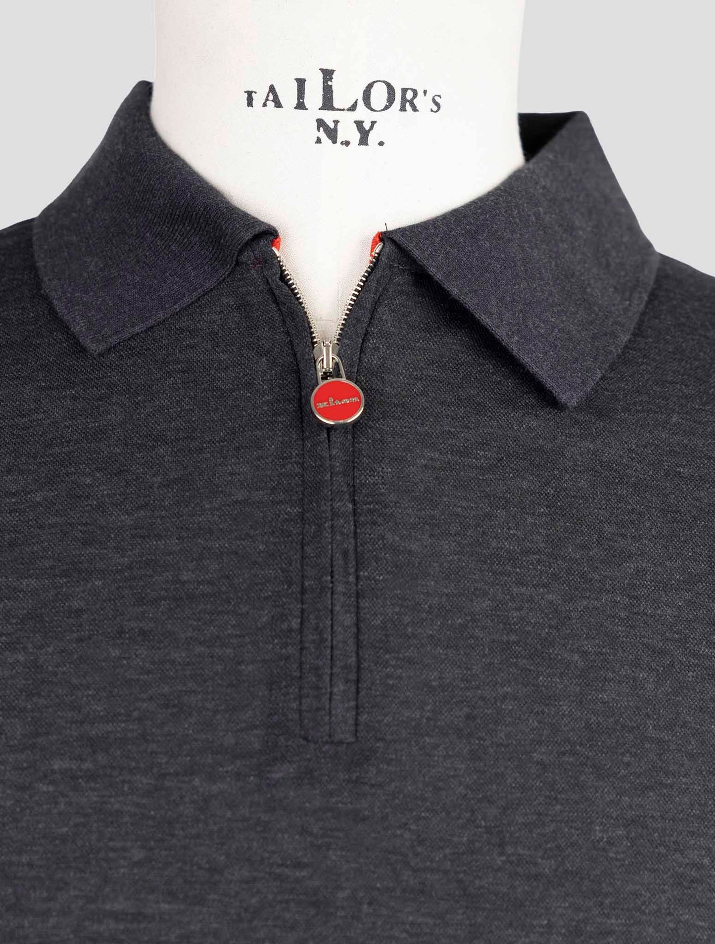Kiton Dark Gray Cotton Polo