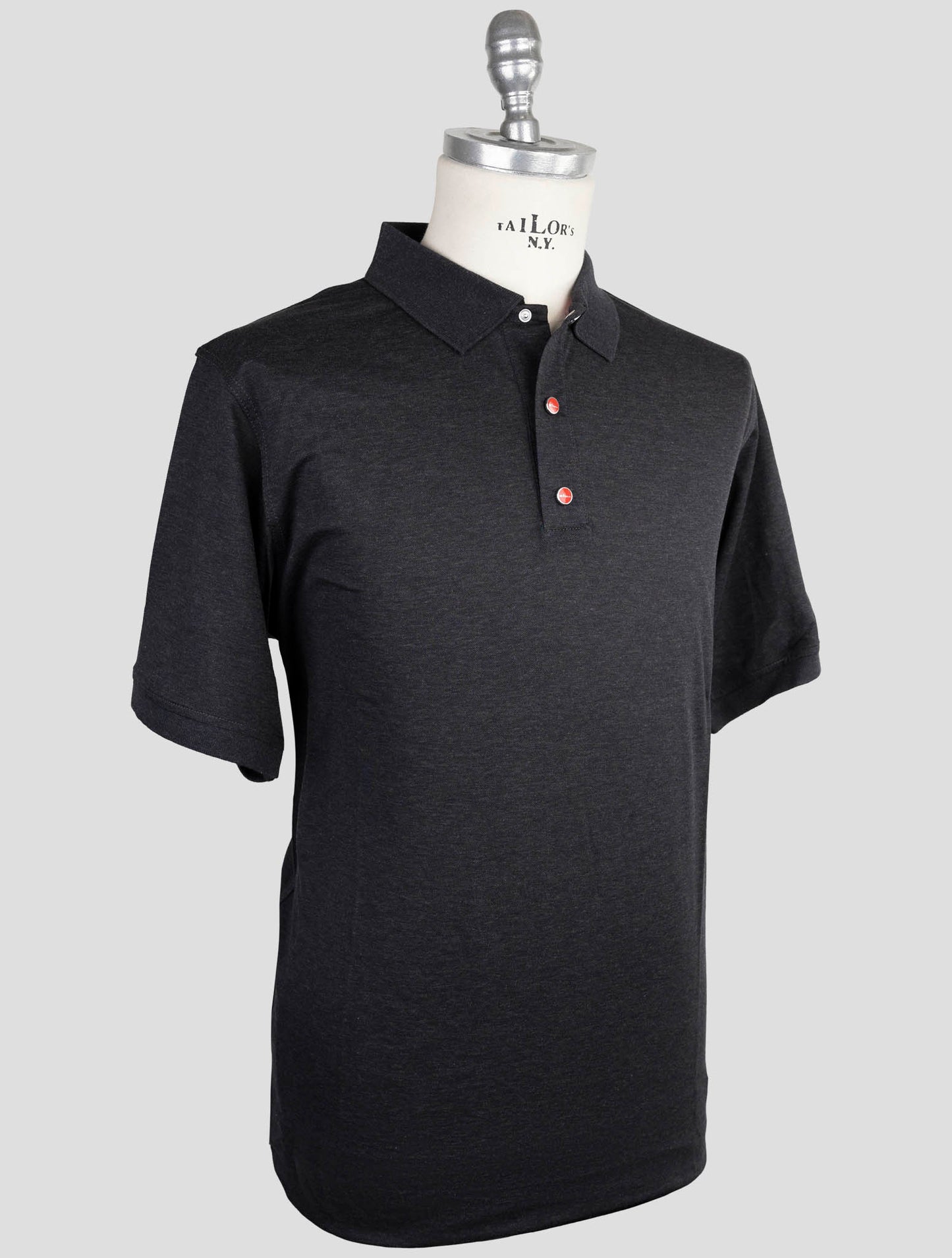 Kiton Dark Gray Cotton Polo