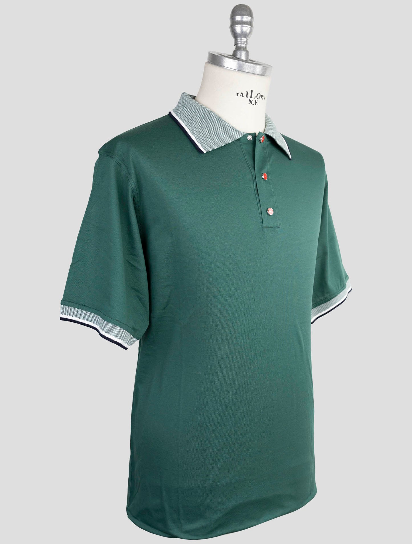 Kiton Green Cotton Polo