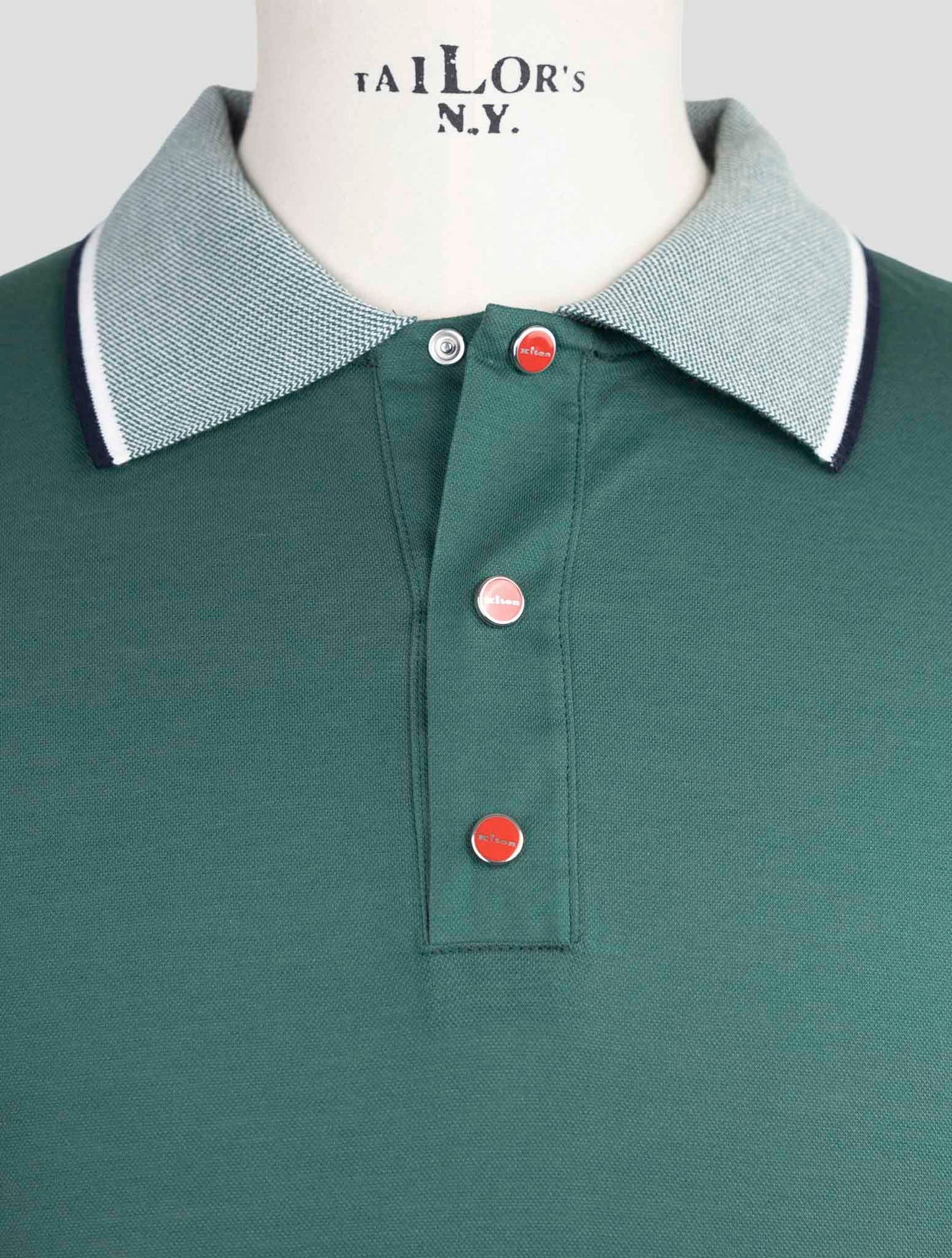 Kiton Green Cotton Polo
