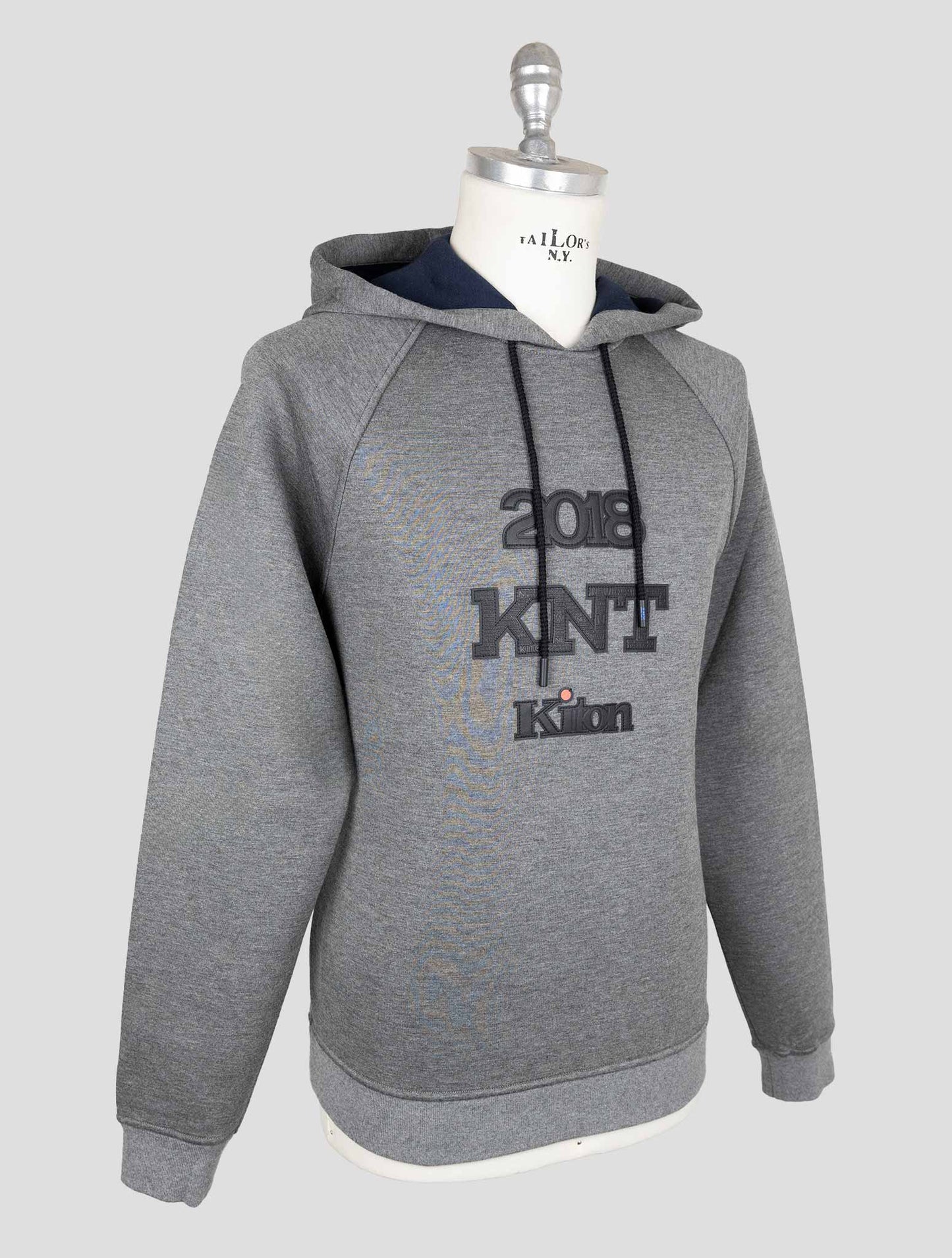Kiton Knt Gray Viscose Ea Sweater Hoodie