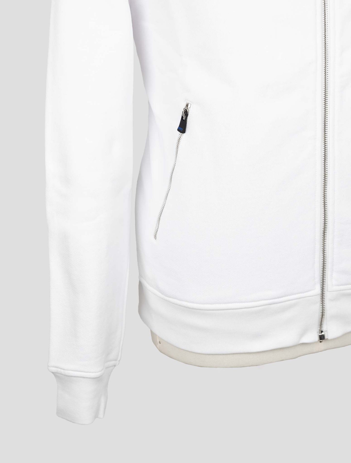 Kiton Knt White Cotton Sweater Full Zip